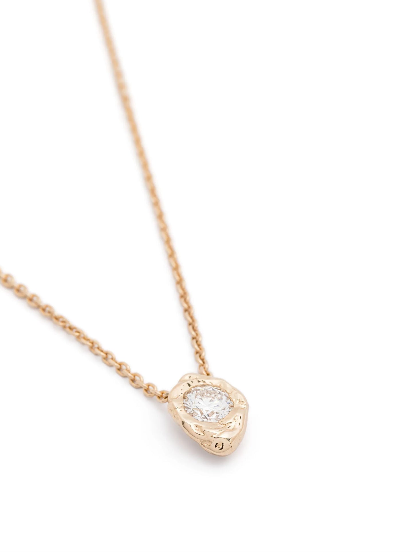 14CT yellow gold  Alfa diamond necklace