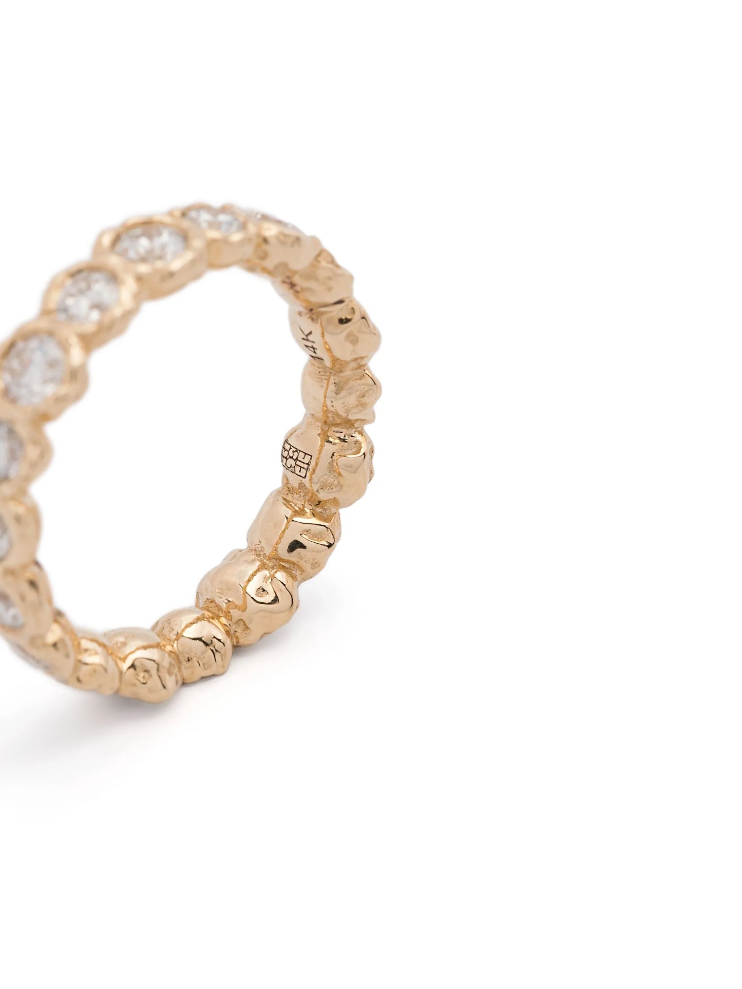 14CT yellow gold medium Alfa diamond ring
