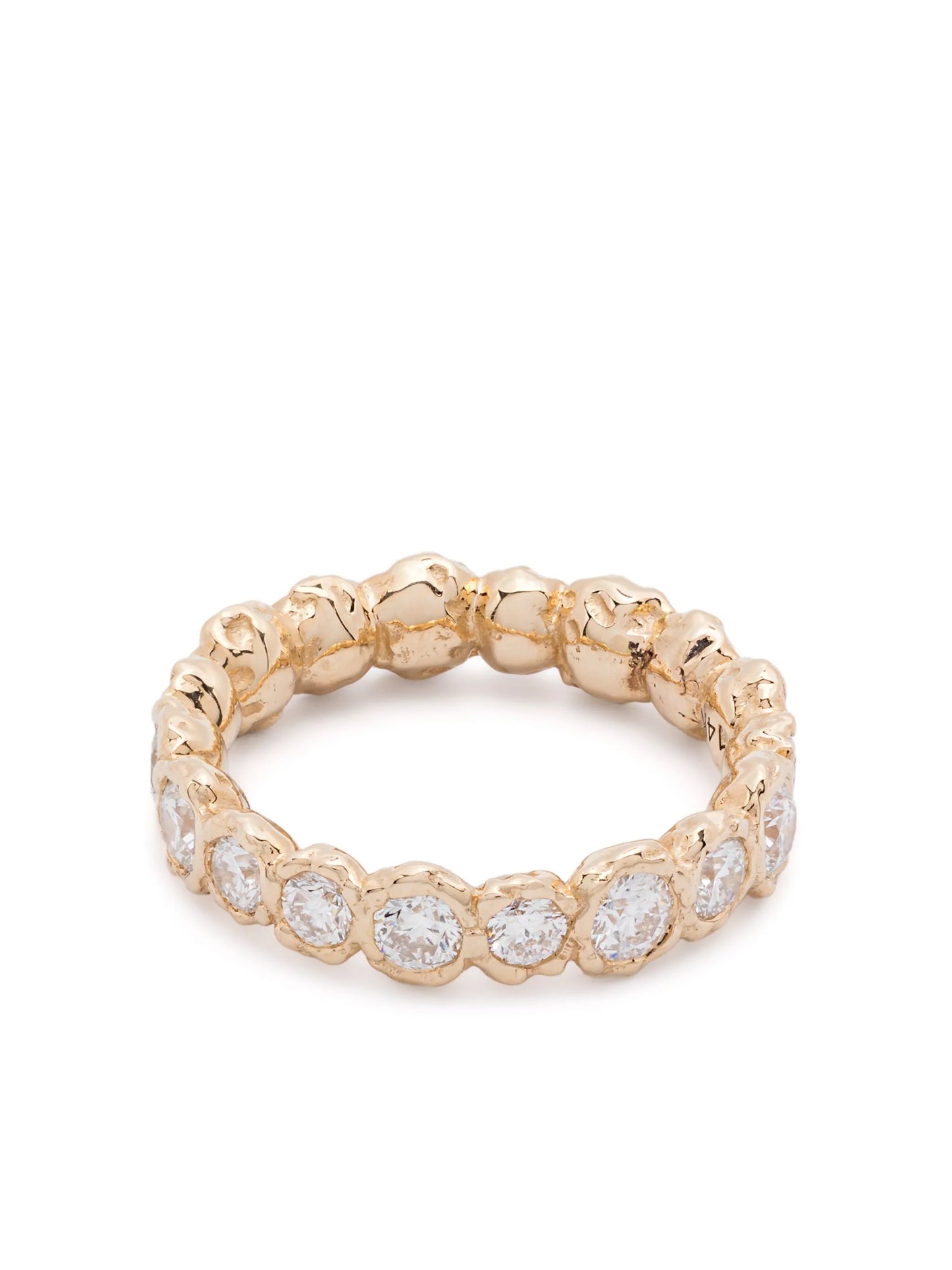 14CT yellow gold medium Alfa diamond ring