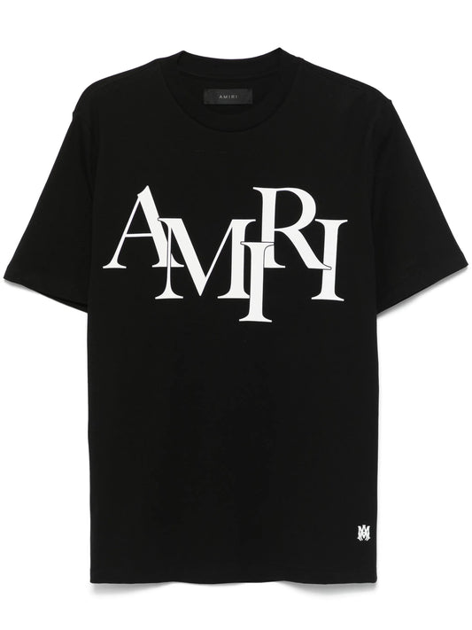 staggered-logo T-shirt