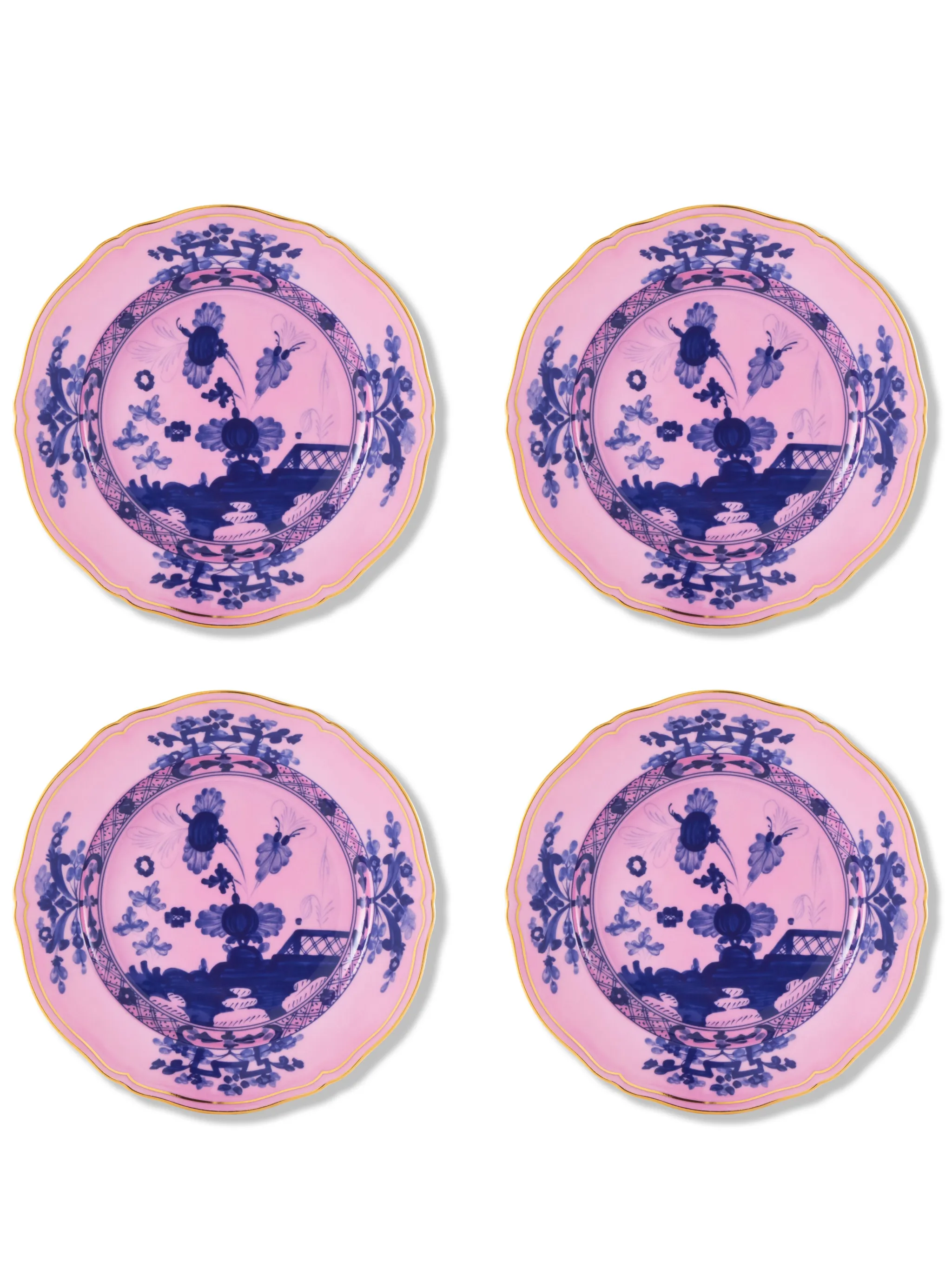 Oriente Azalea dessert plates set