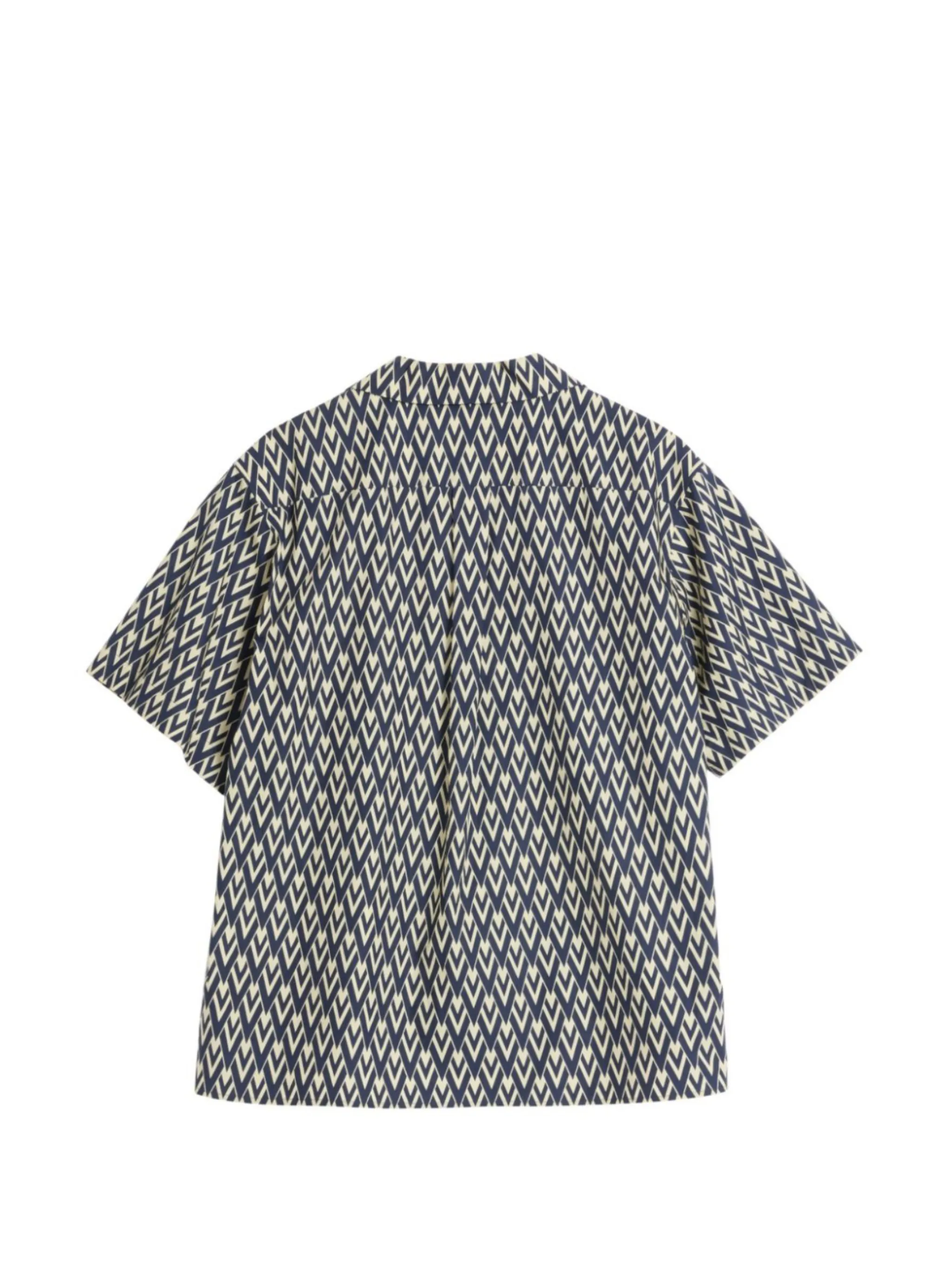 printed button-up bowling shirt