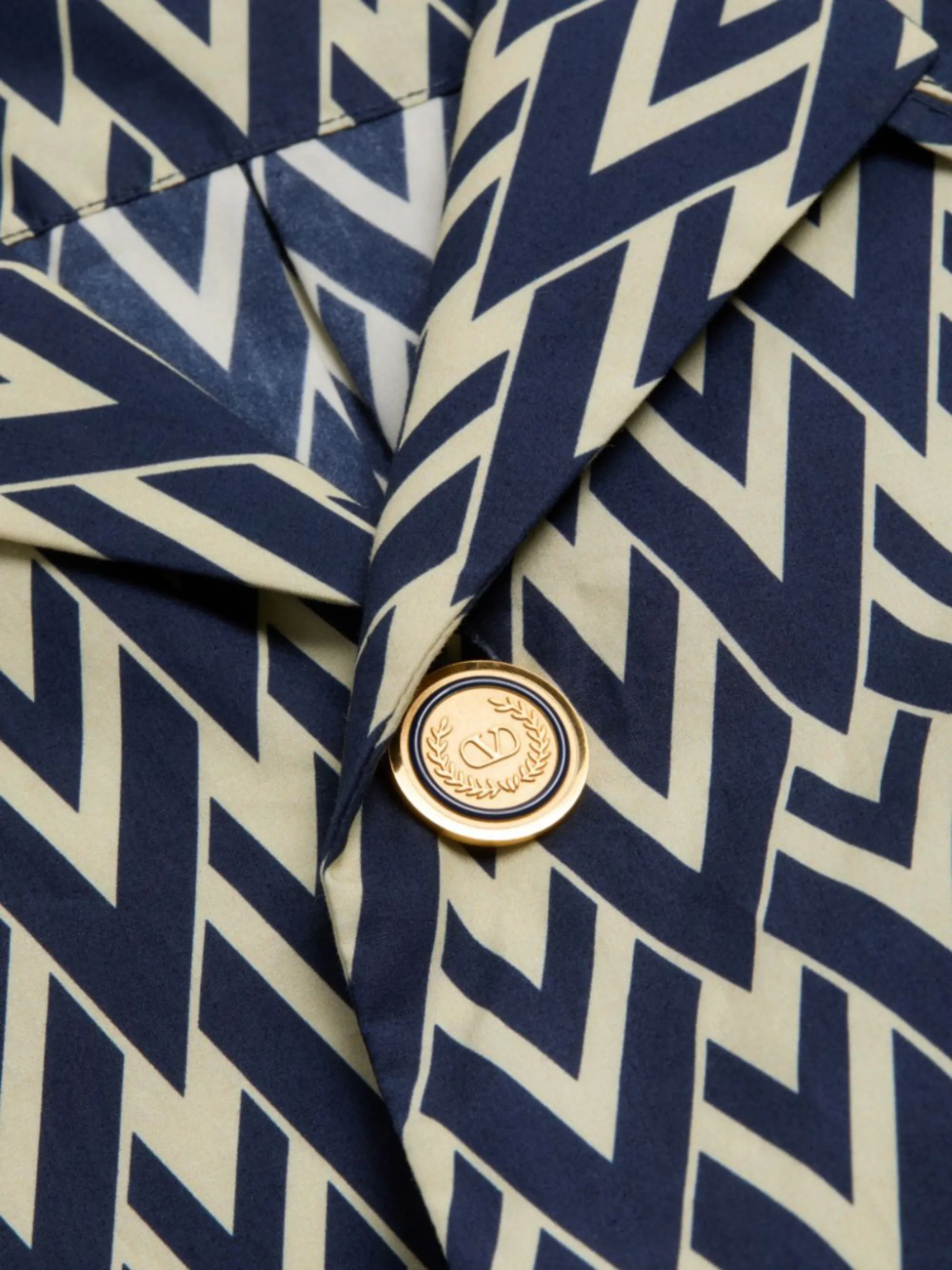 printed button-up bowling shirt