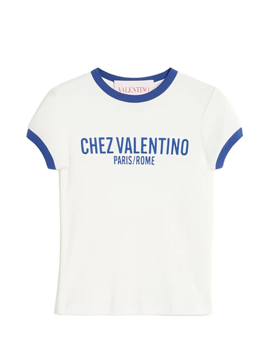 Chez Valentino-print T-shirt