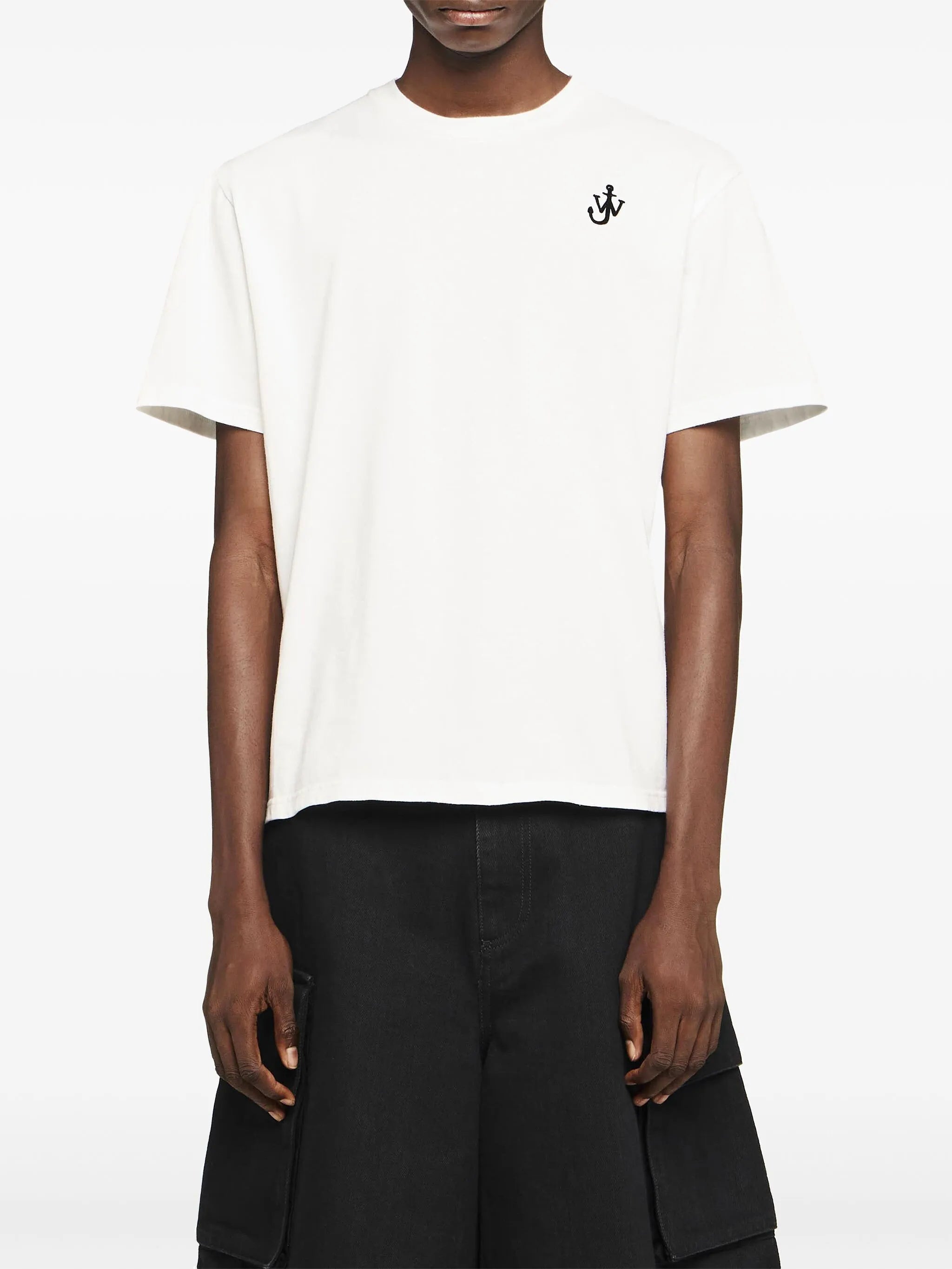 Anchor-embroidered T-shirt