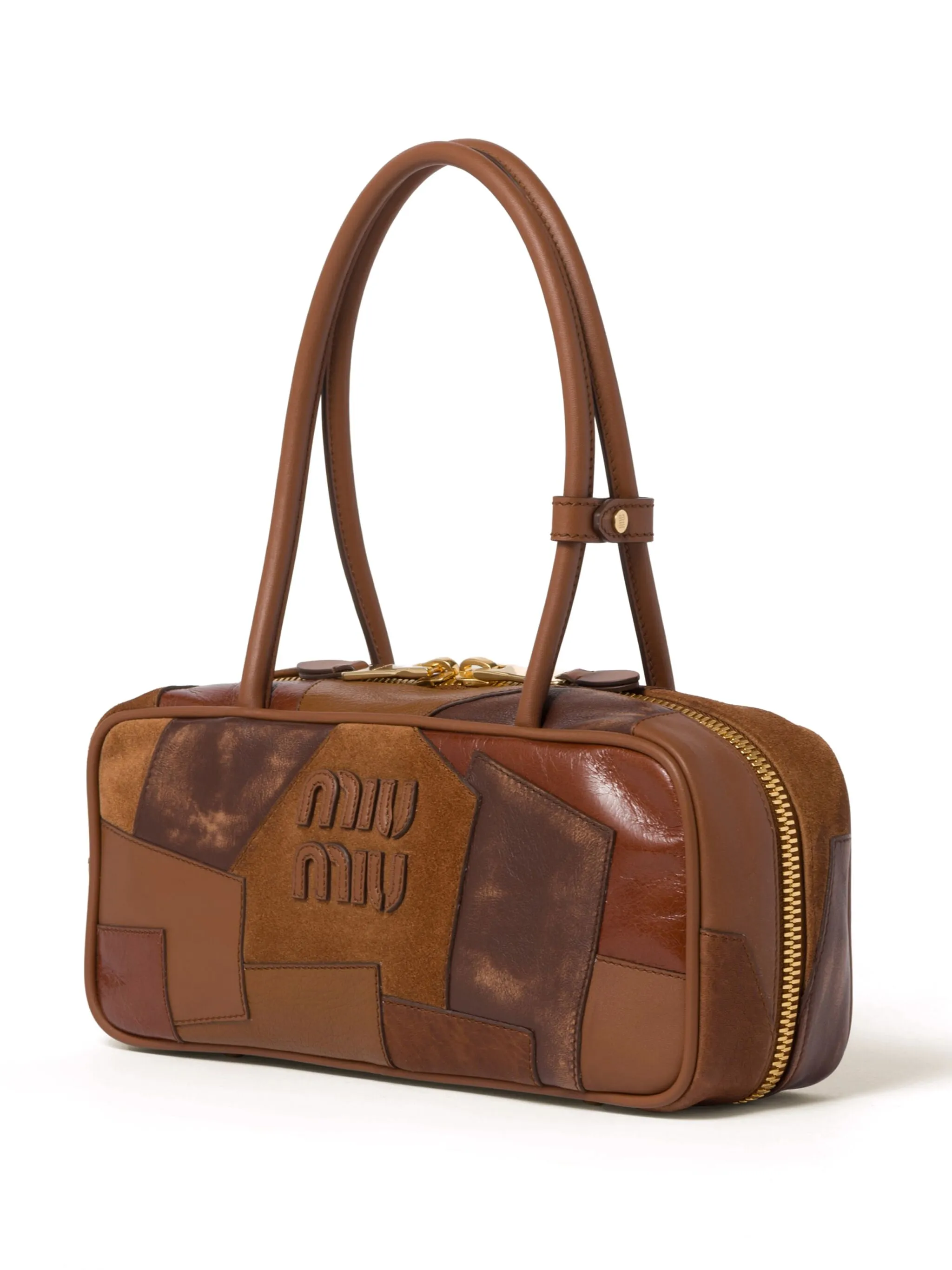 Beau leather patchwork bag