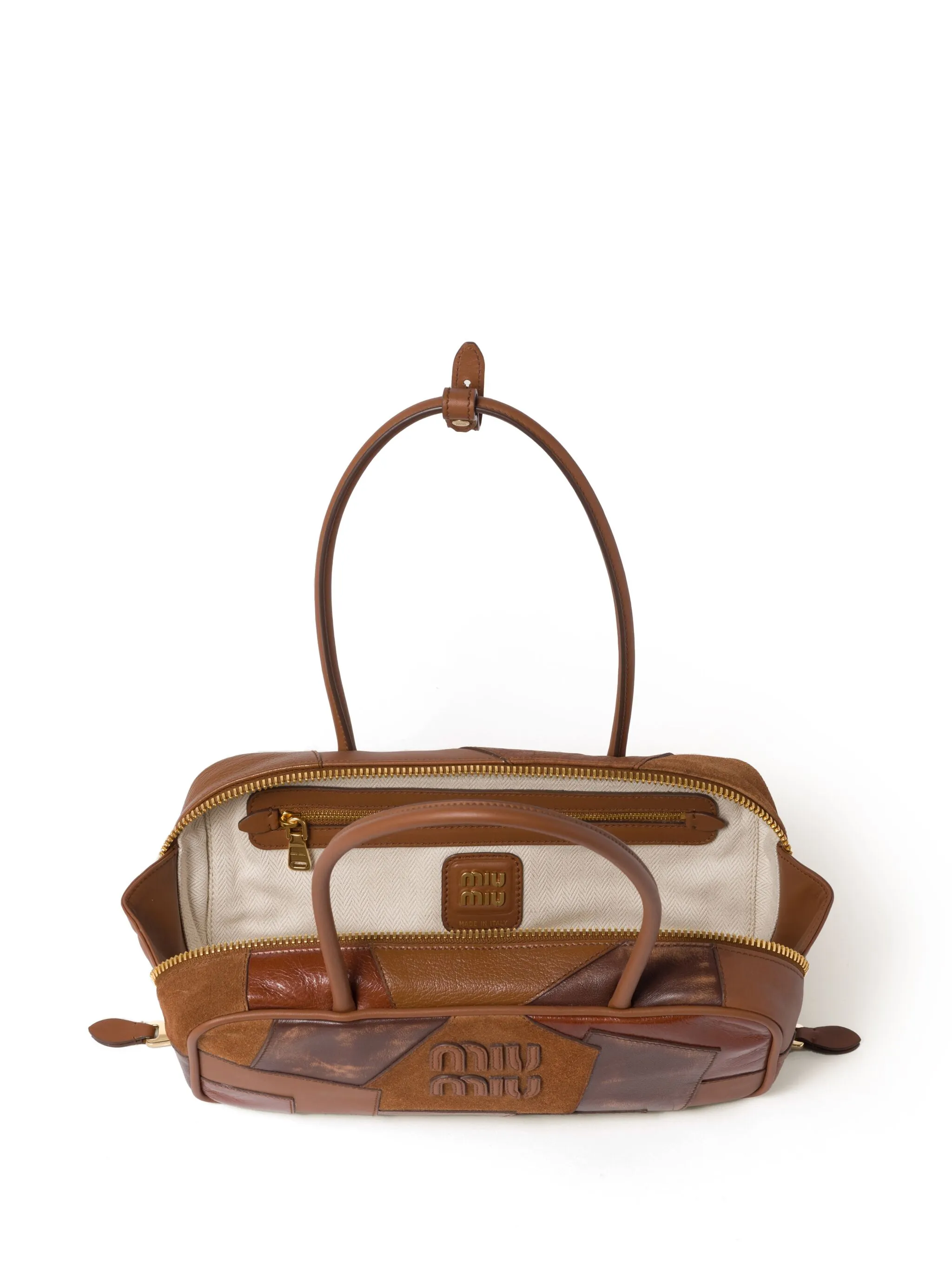 Beau leather patchwork bag