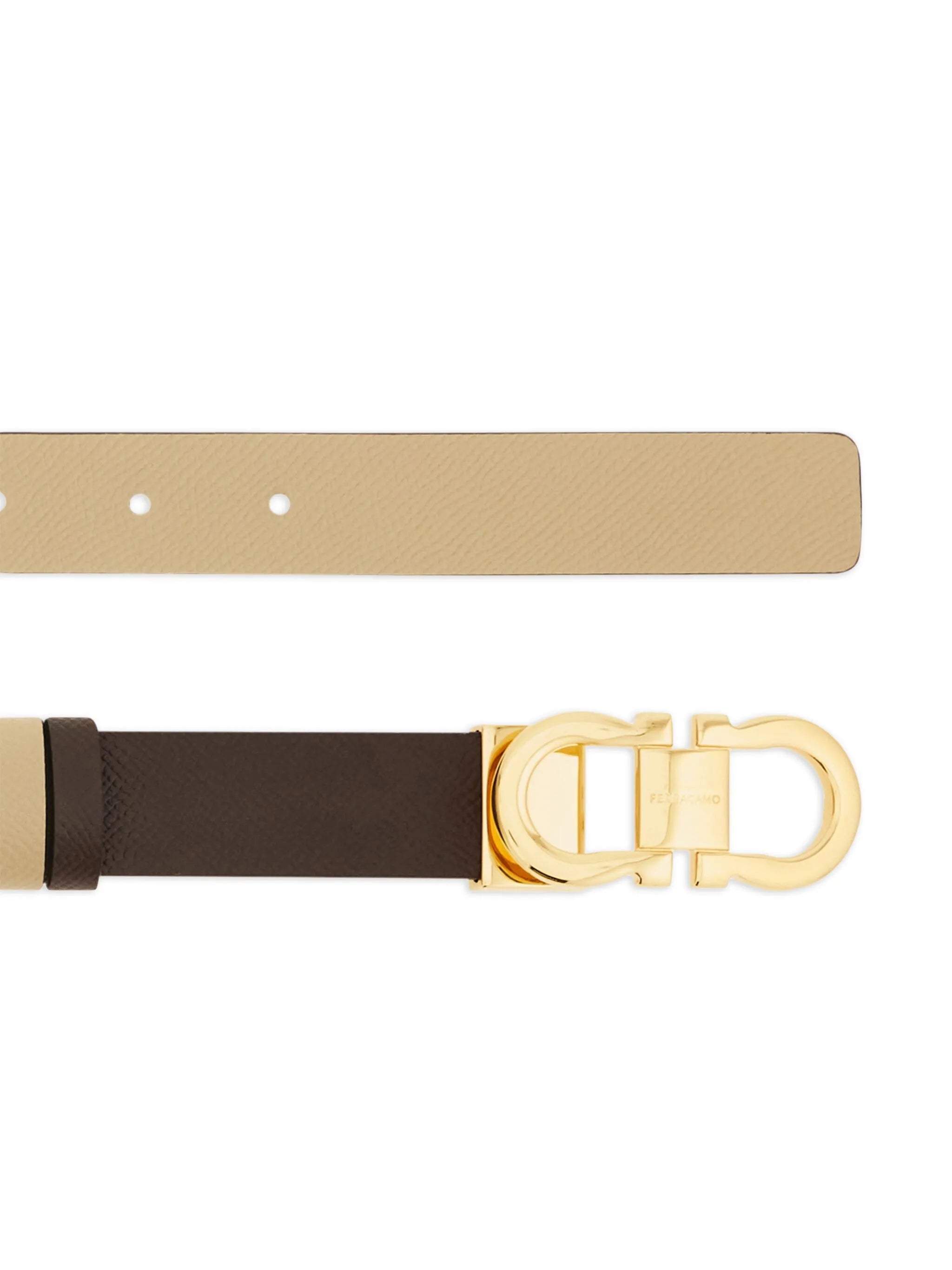 Gancini hammered-leather belt