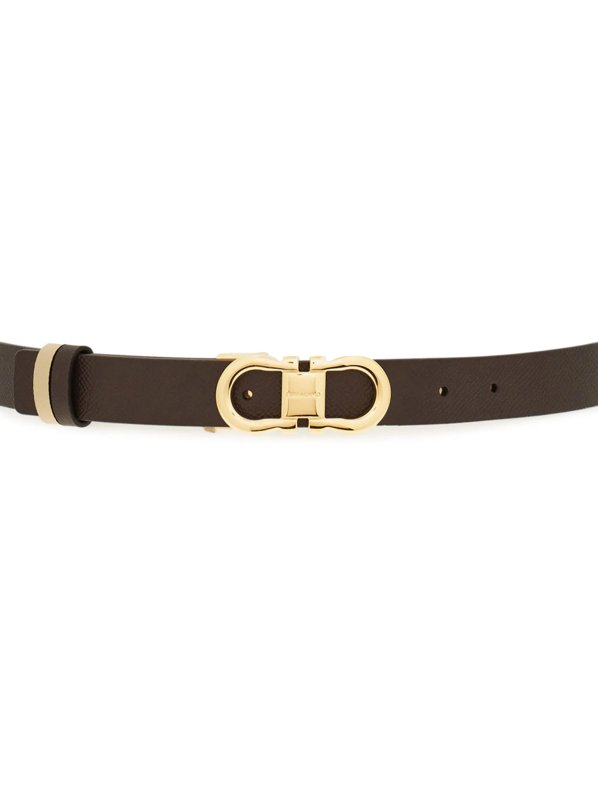 Gancini hammered-leather belt