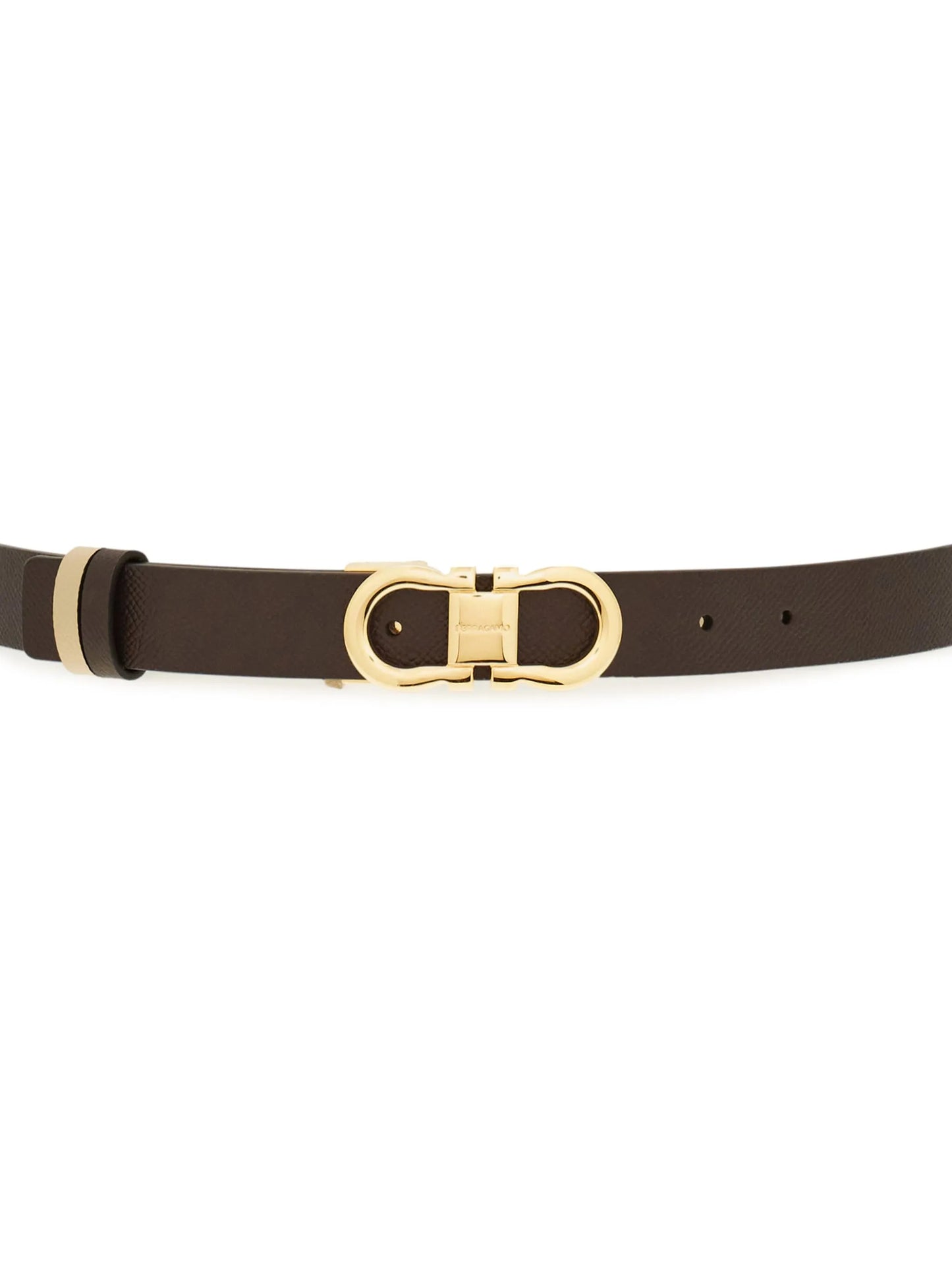 Gancini hammered-leather belt