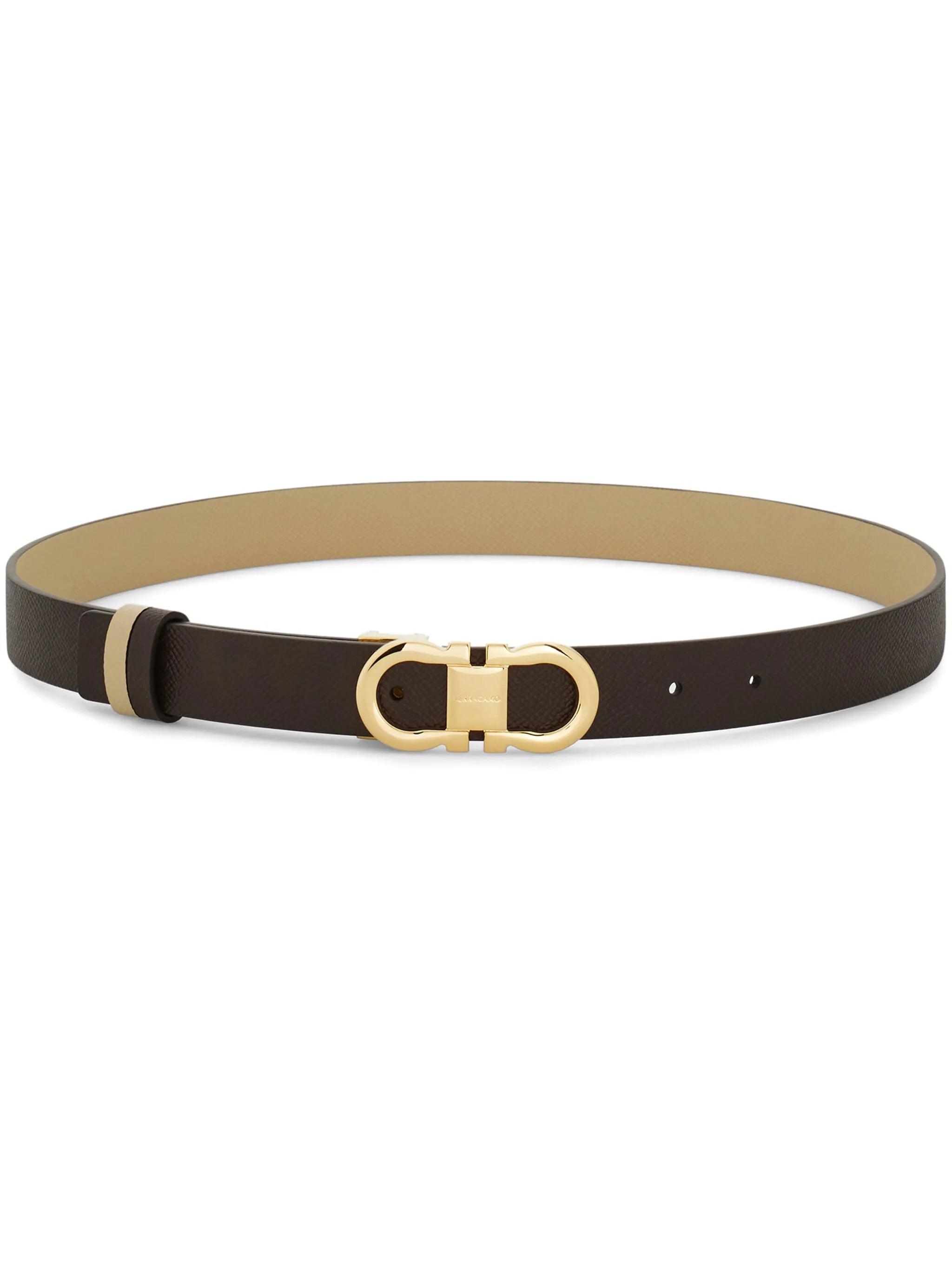 Gancini hammered-leather belt