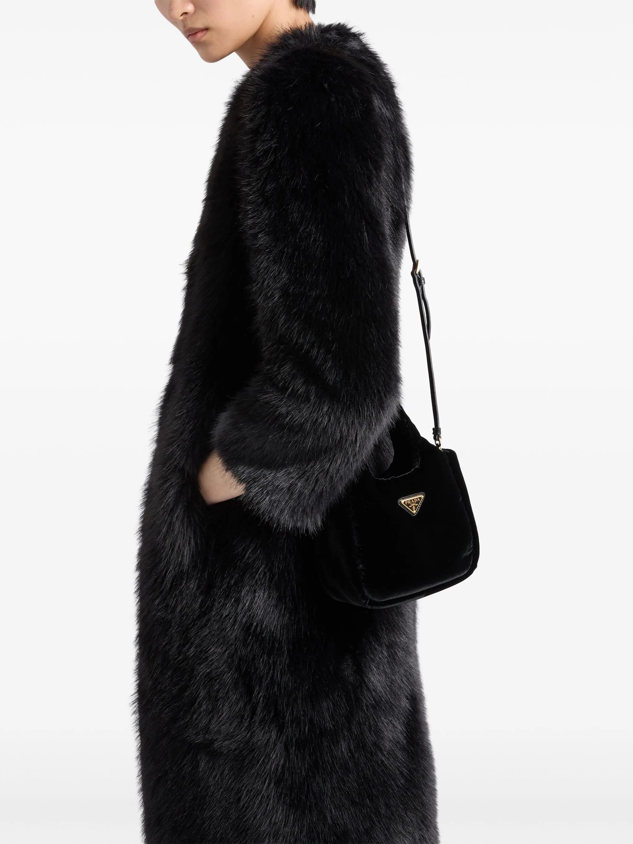 mini padded velvet mini bag