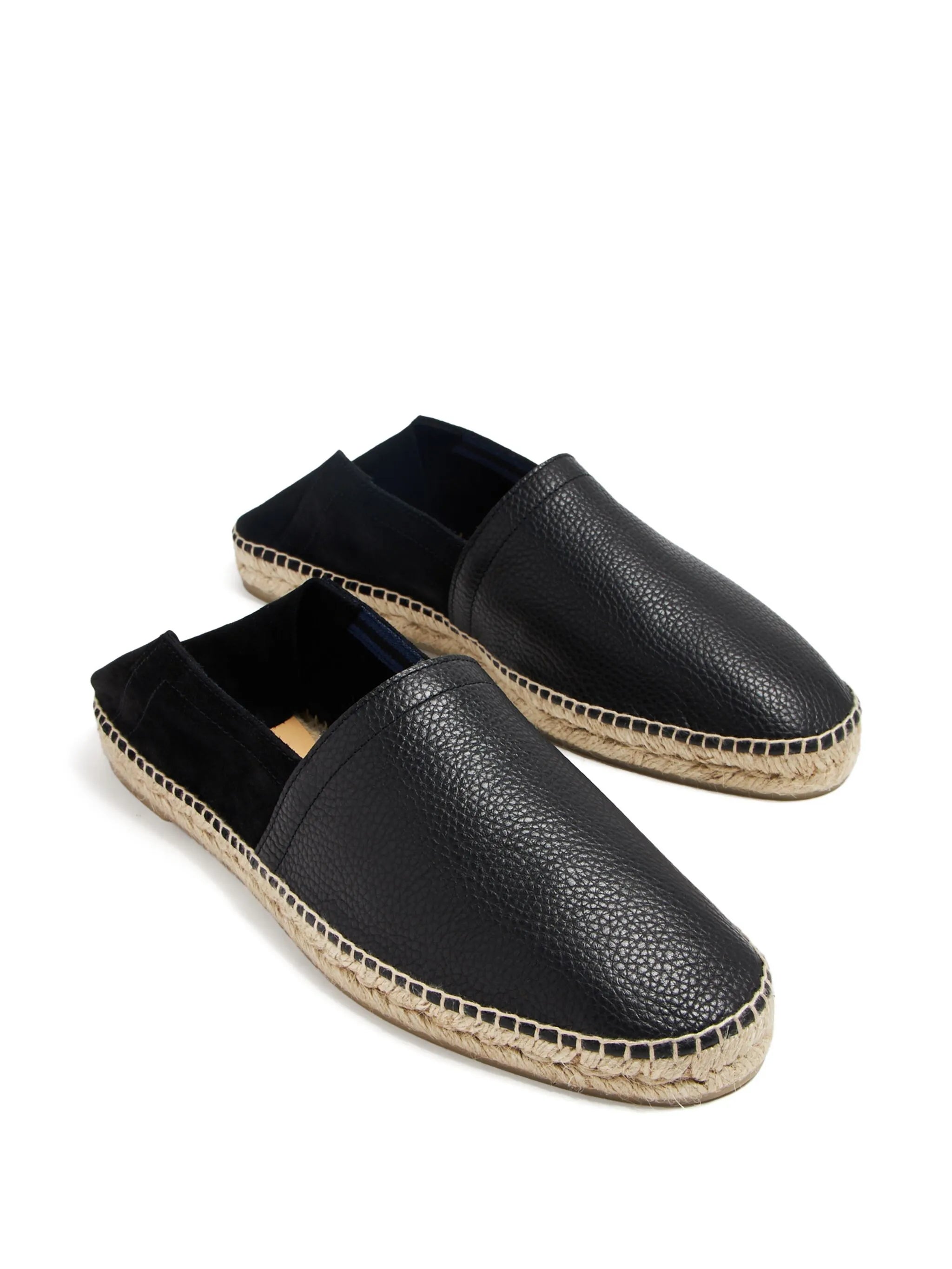 suede panel flat shoes