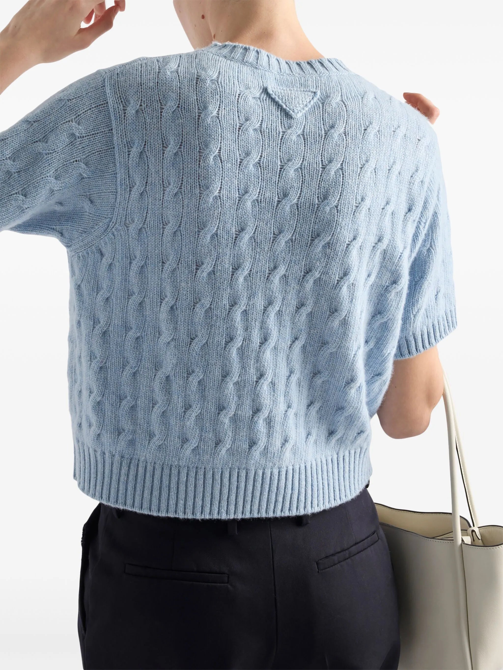 cable-knit cashmere sweater