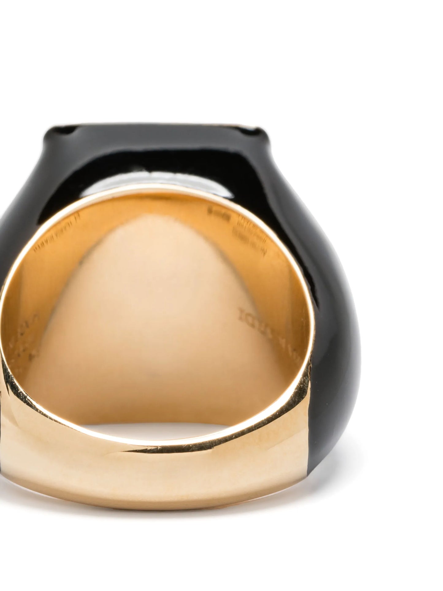 18CT yellow gold Tuxedo diamond signet ring