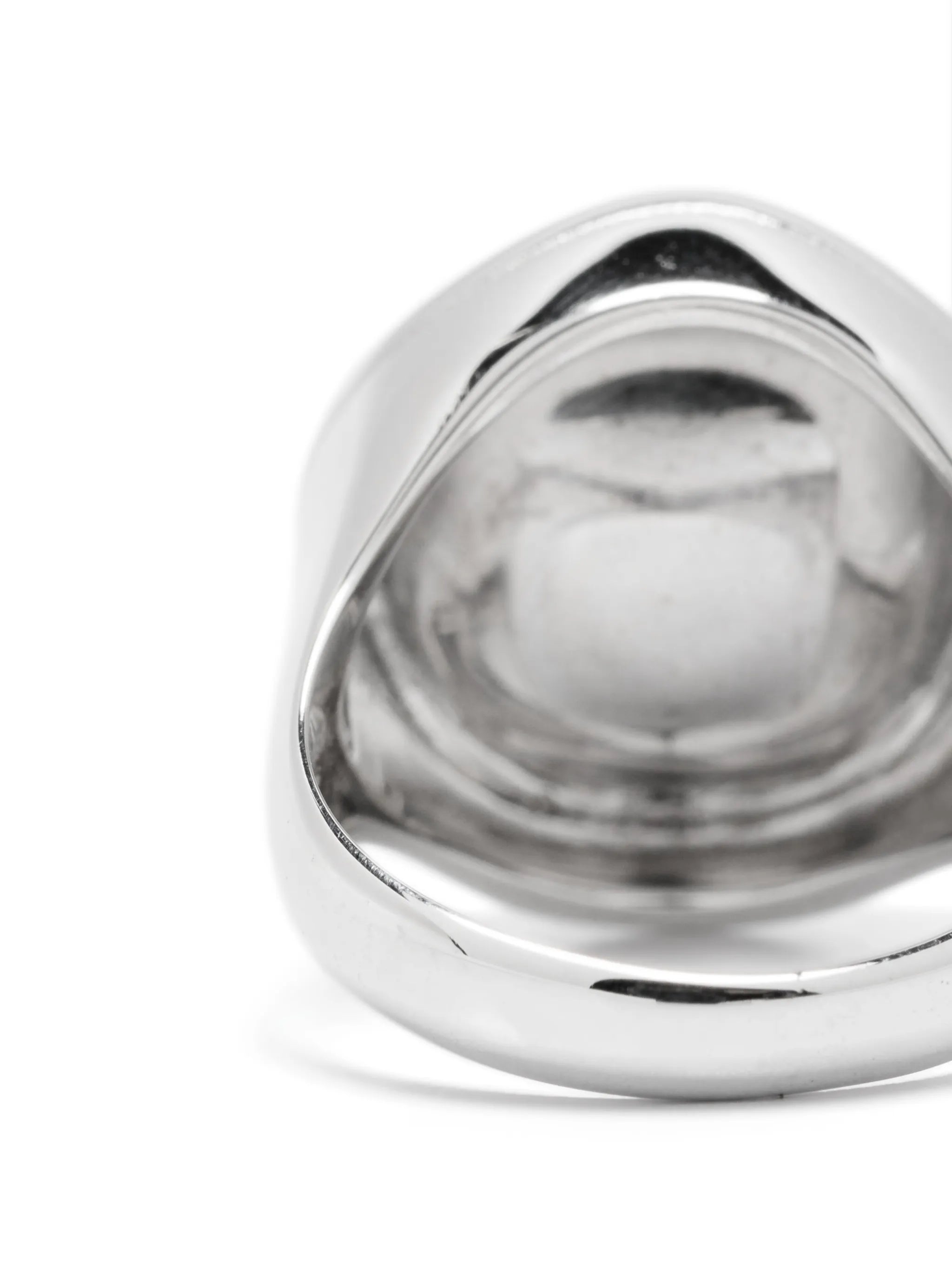 18K white gold The Flower diamond signet ring