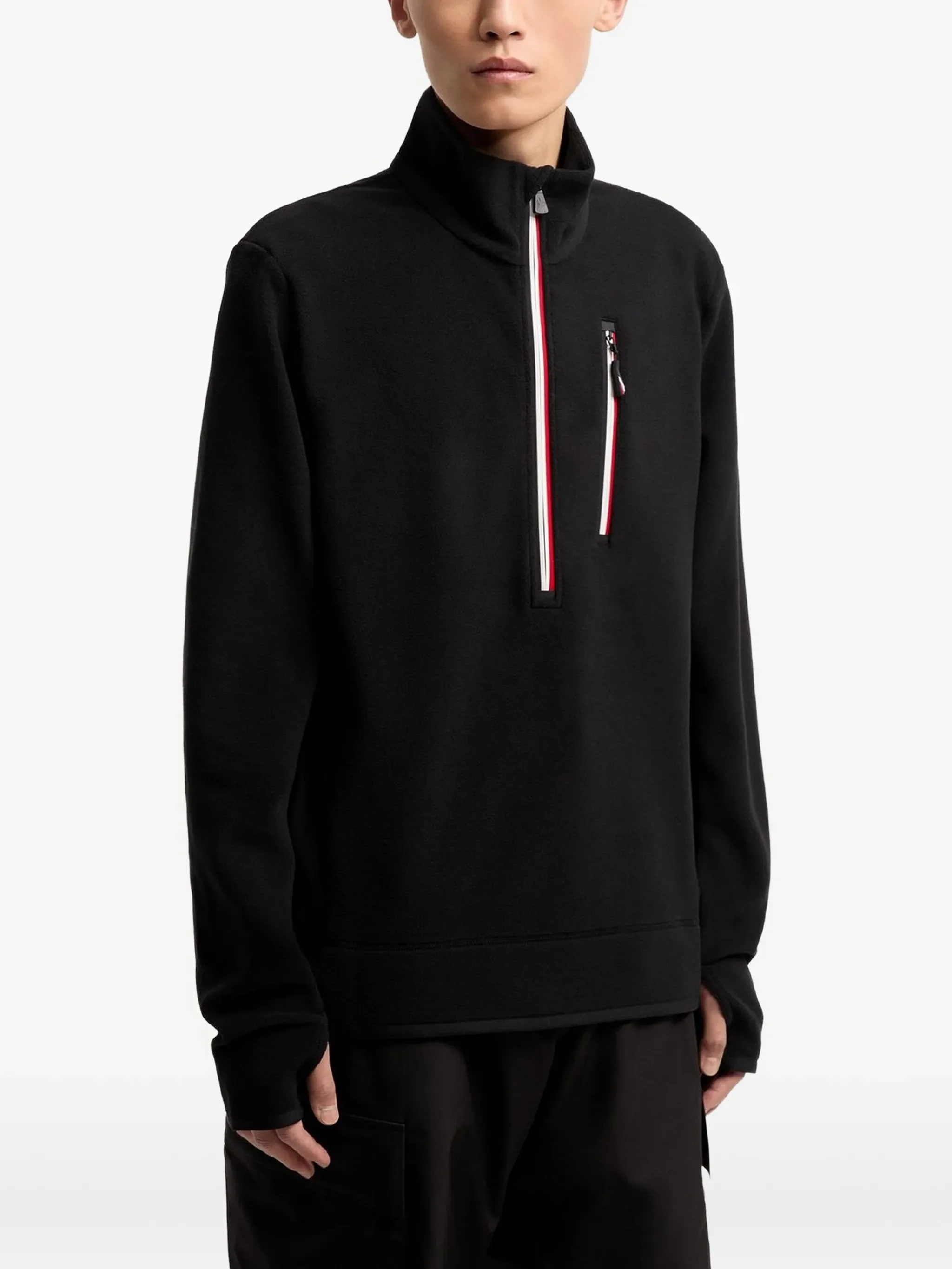 half-zip fleece sweatshirt