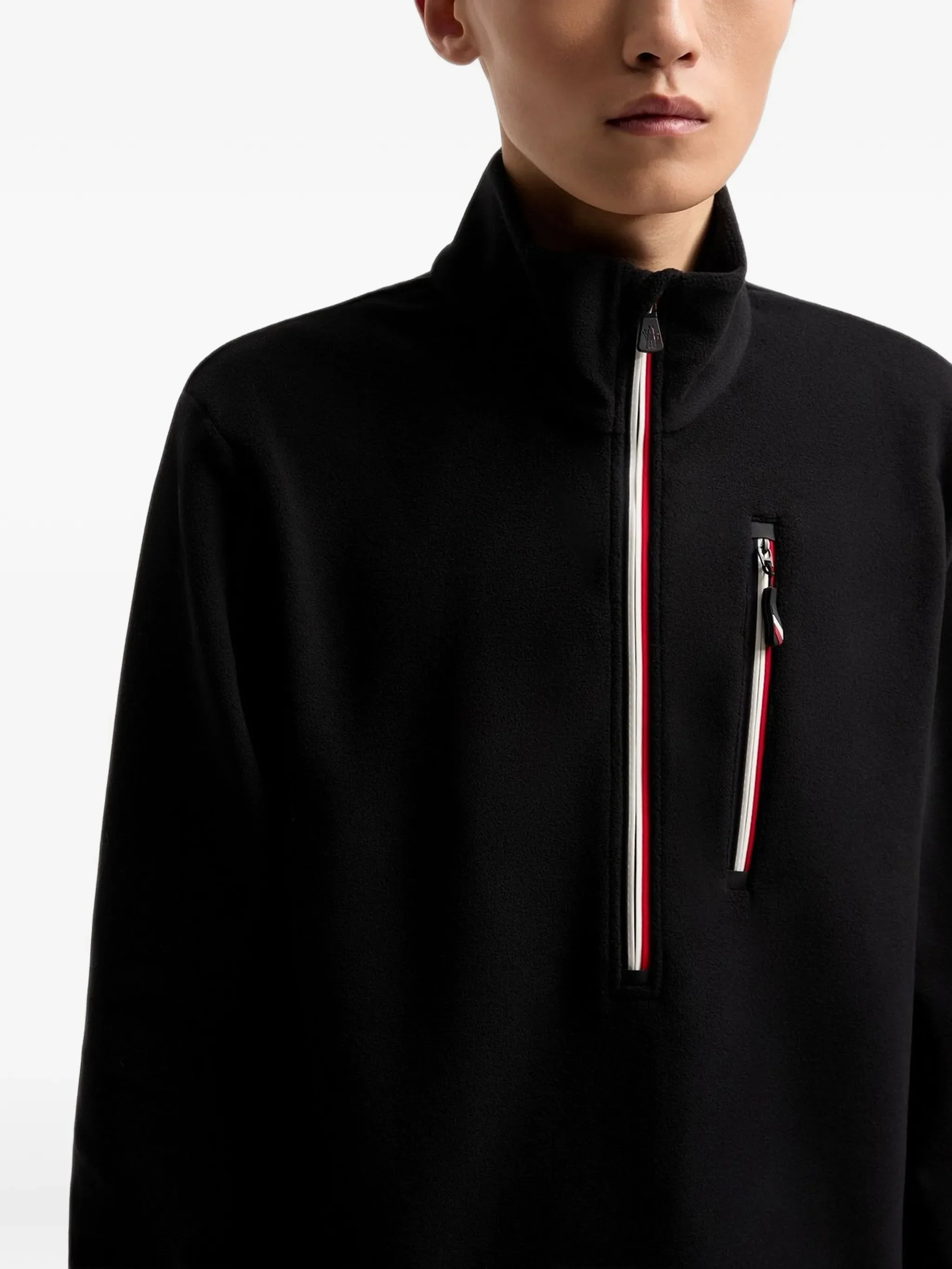 half-zip fleece sweatshirt