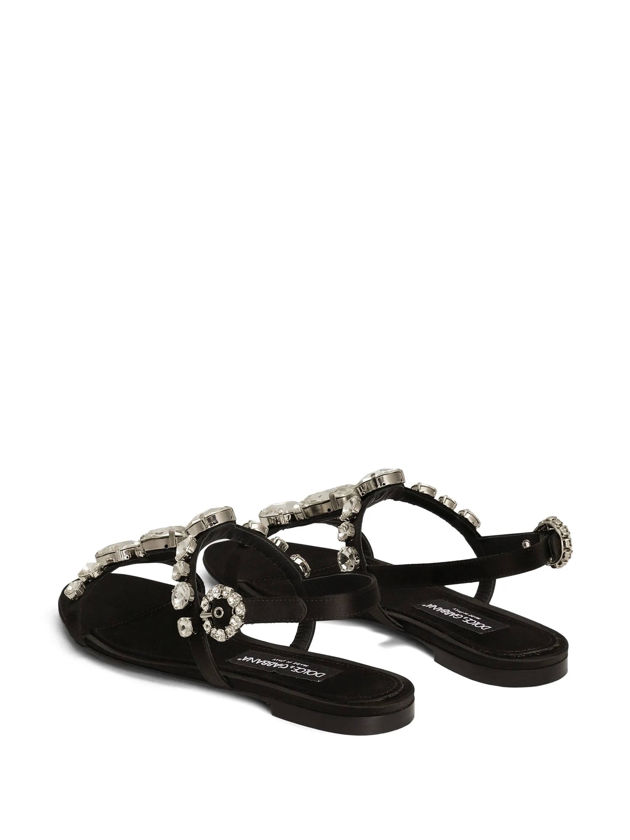 crystal-embellished satin sandals