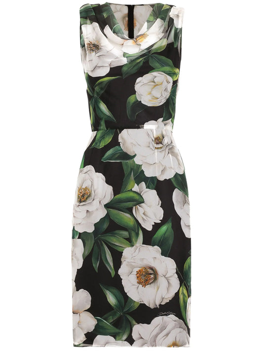 floral-print mini dress