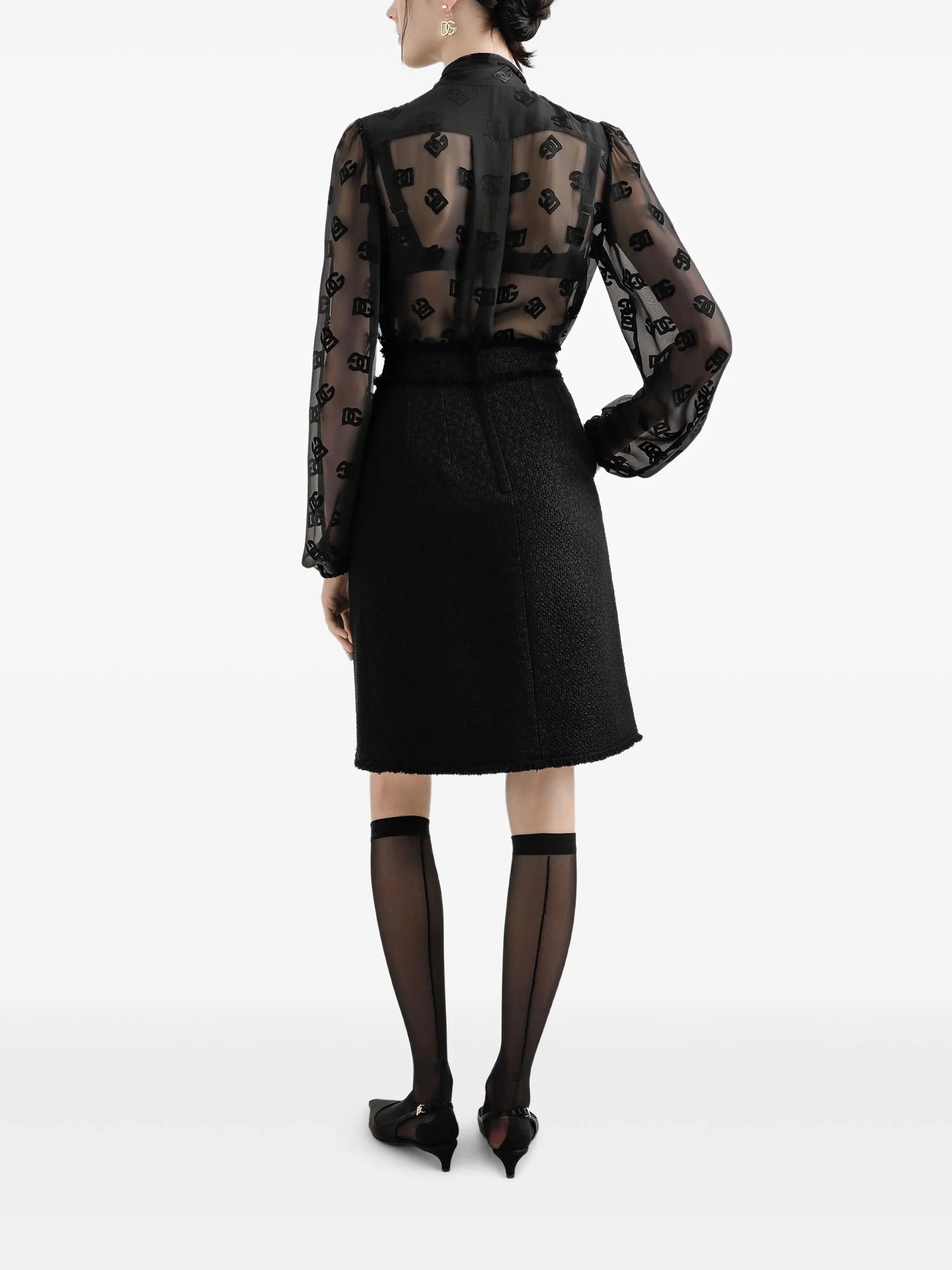 DNA logo-print blouse