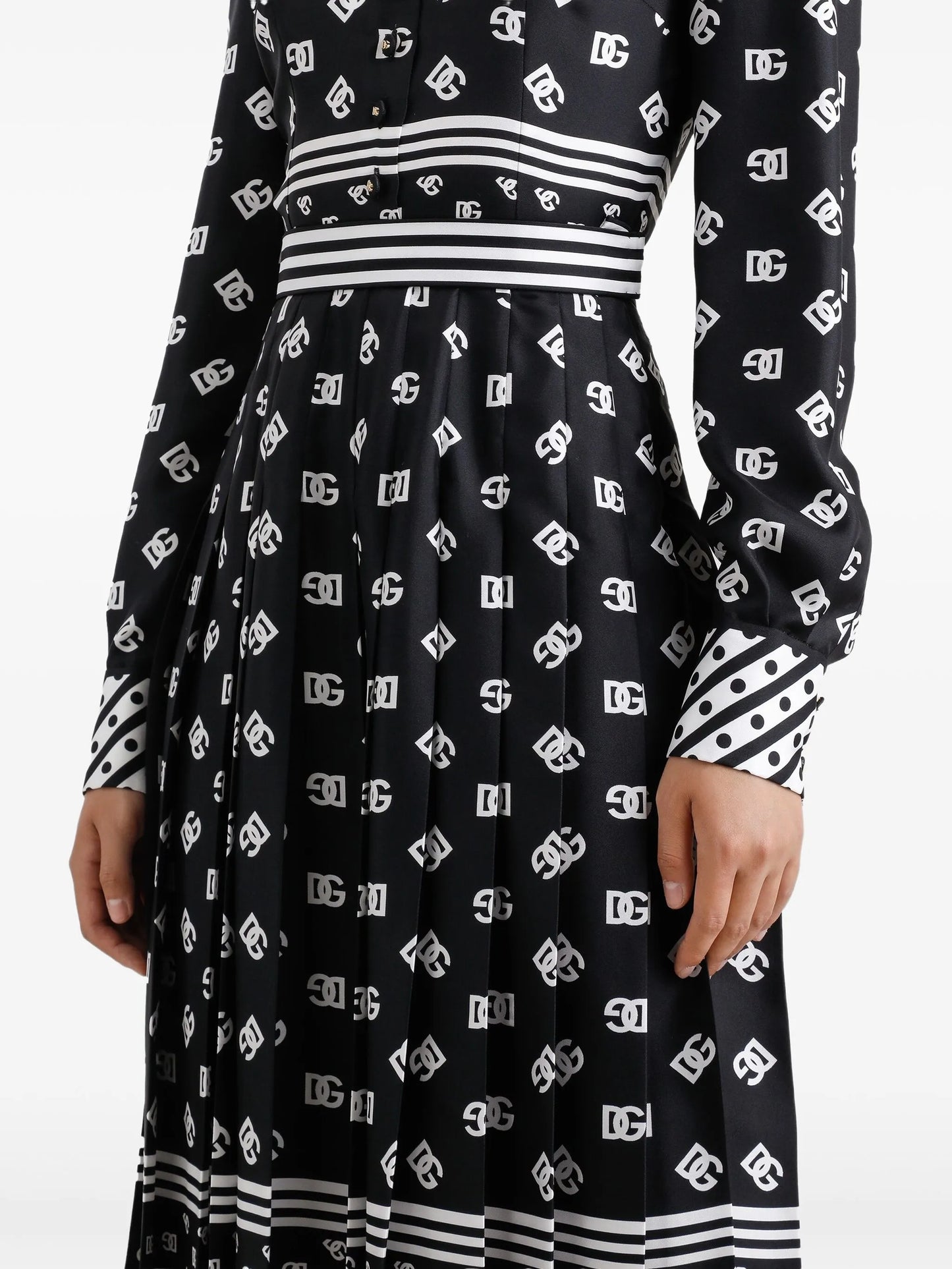 midi logo-print dress