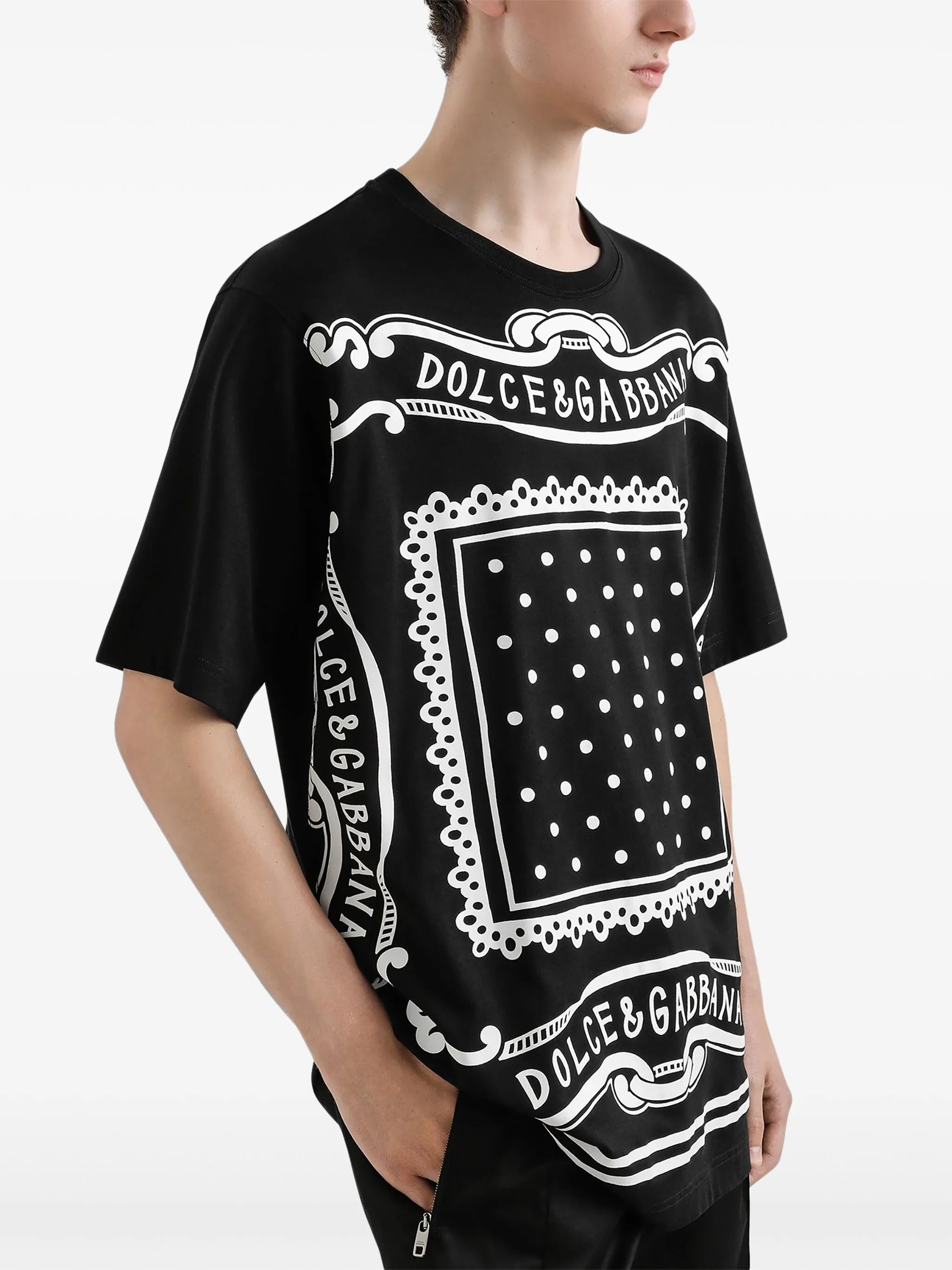 bandana-print cotton T-shirt