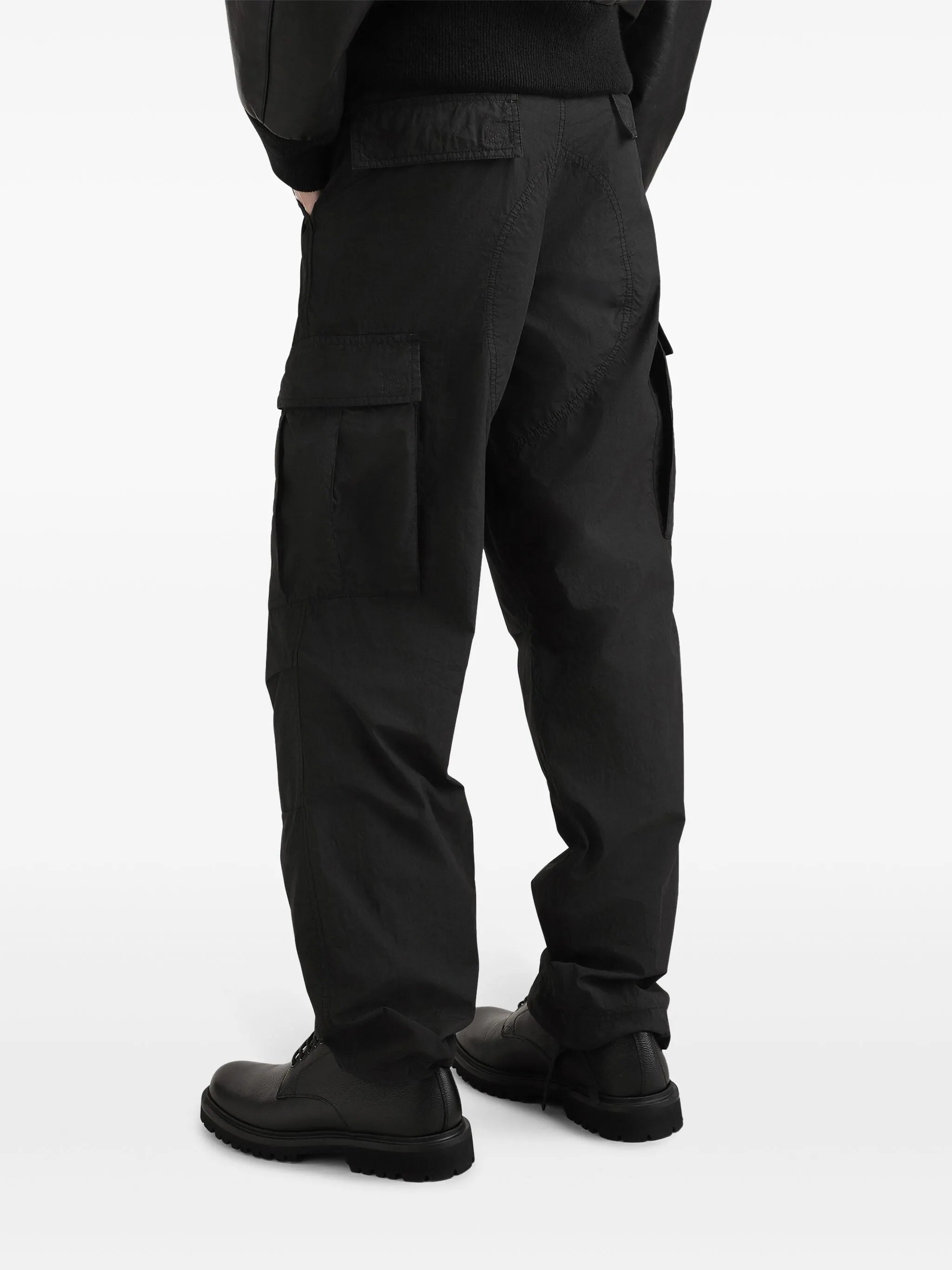 high-waisted cargo trousers