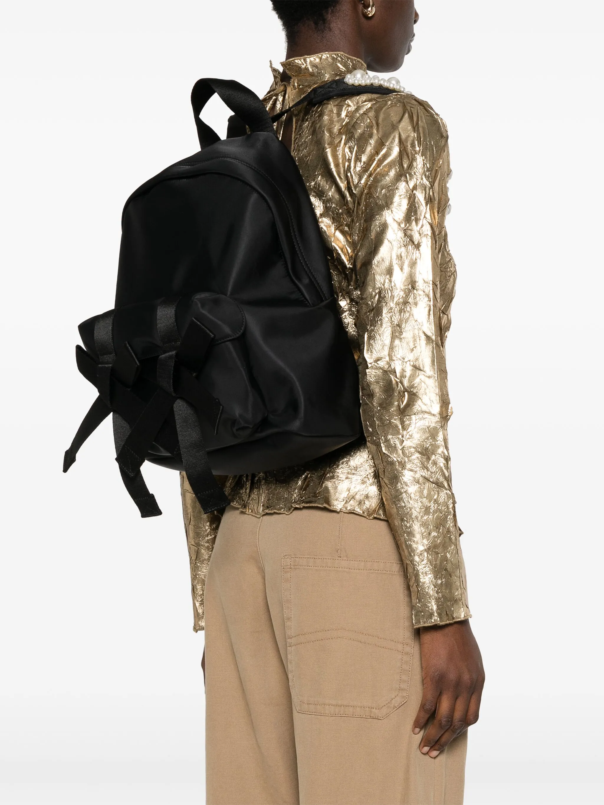 beaded utility bow backpack