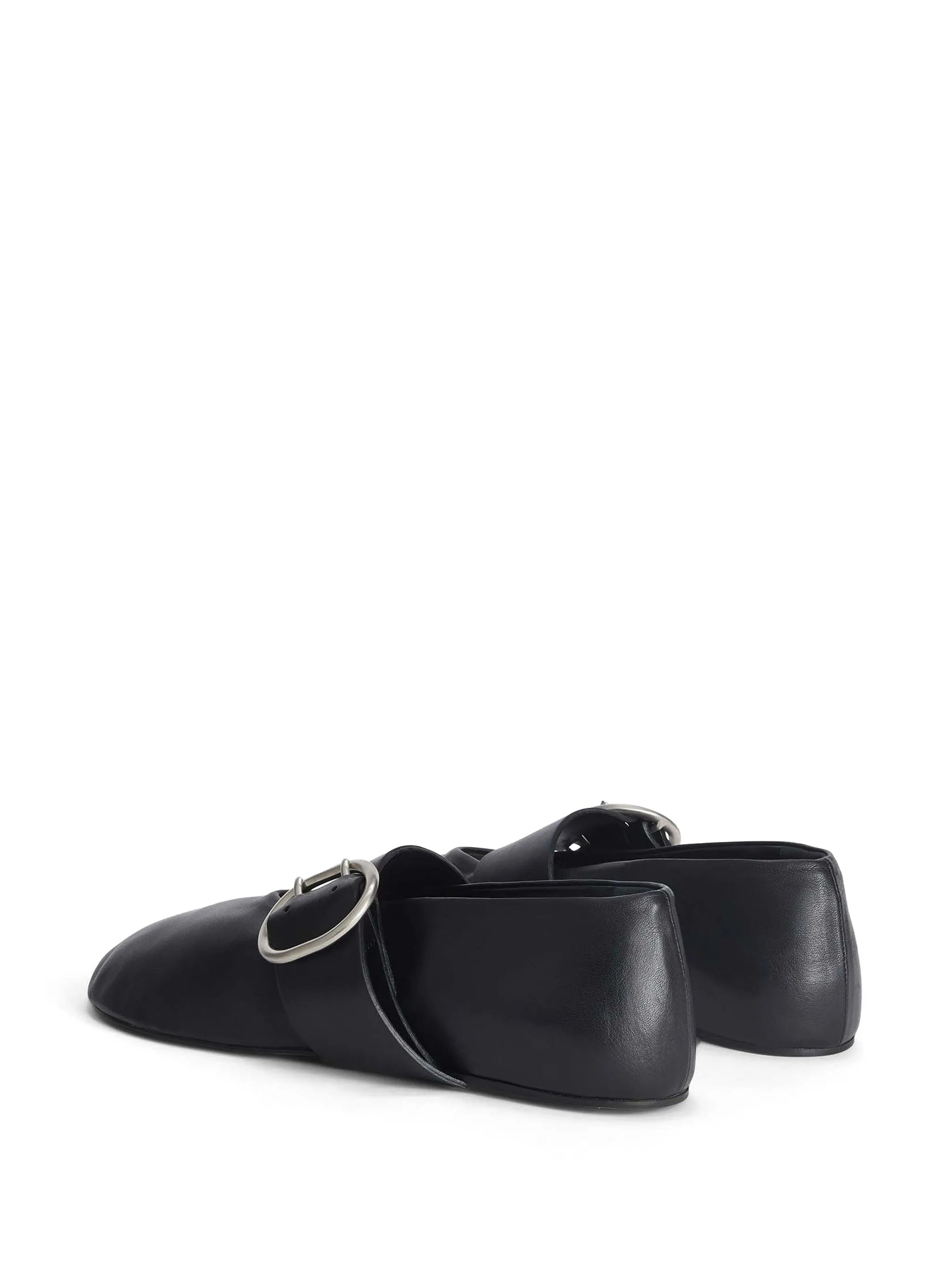 leather ballerina shoes