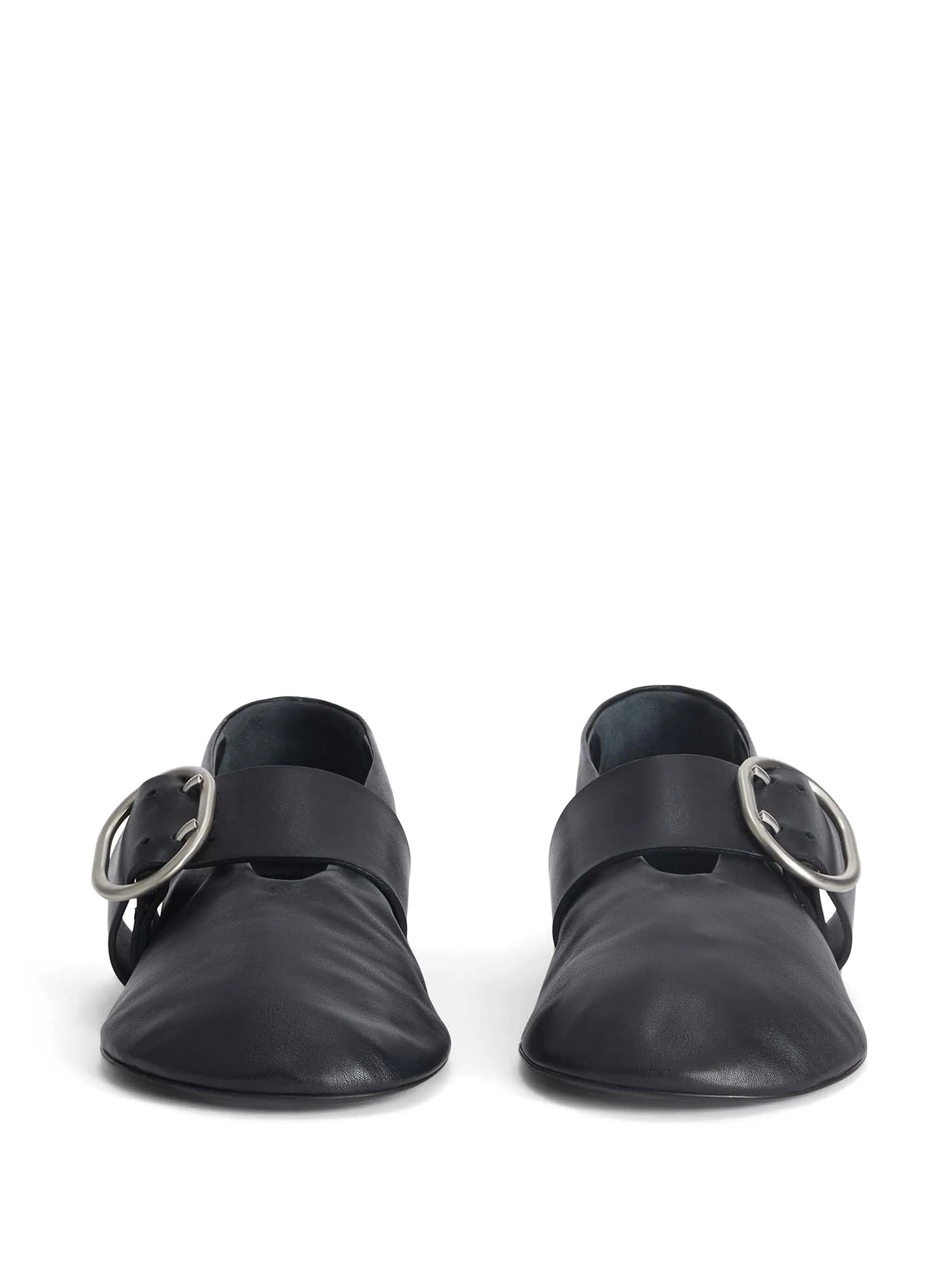 leather ballerina shoes