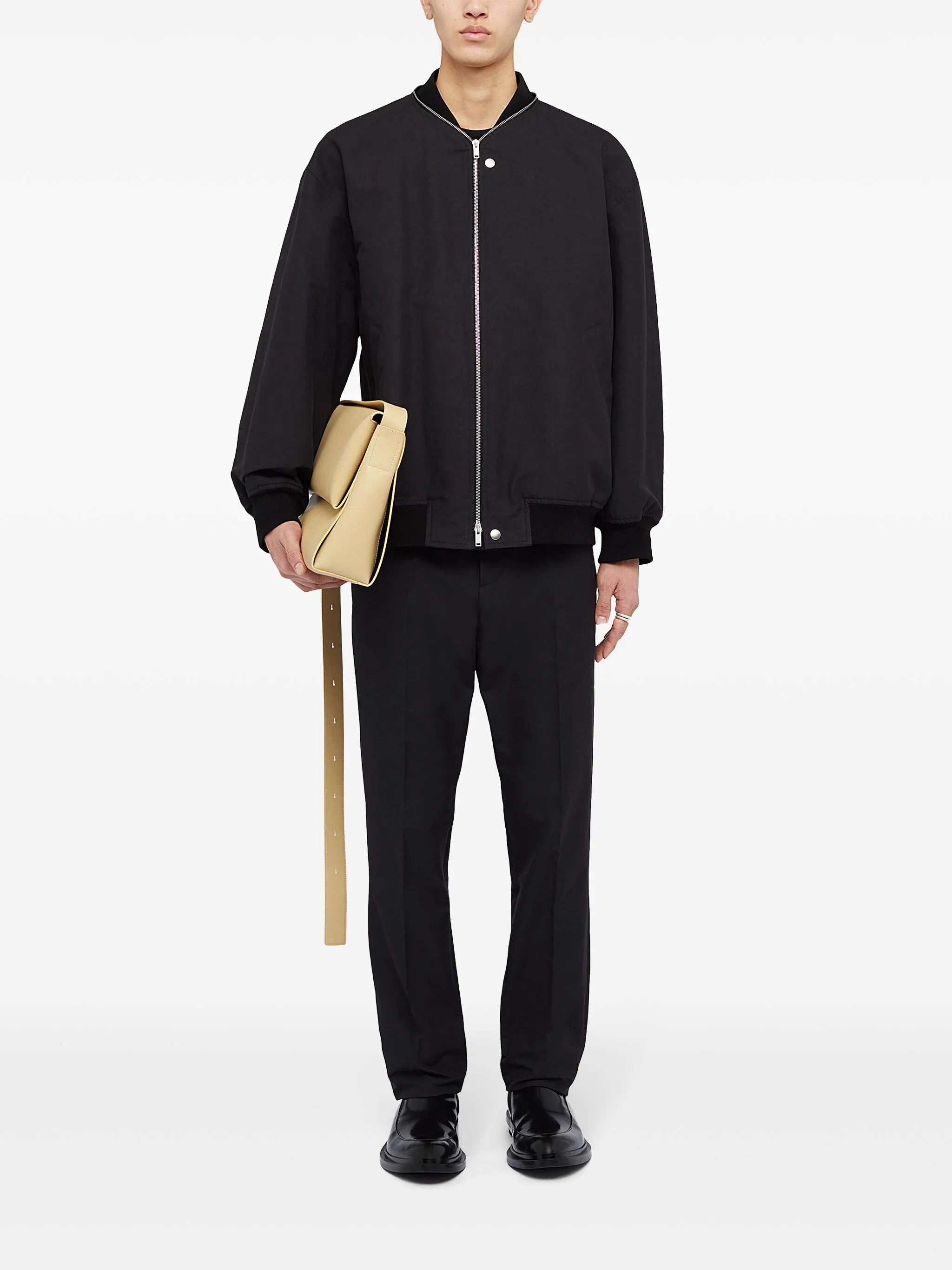 zipped bomber jacket