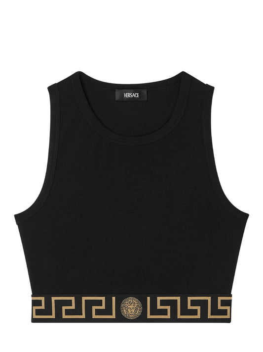 Greca Border cropped top