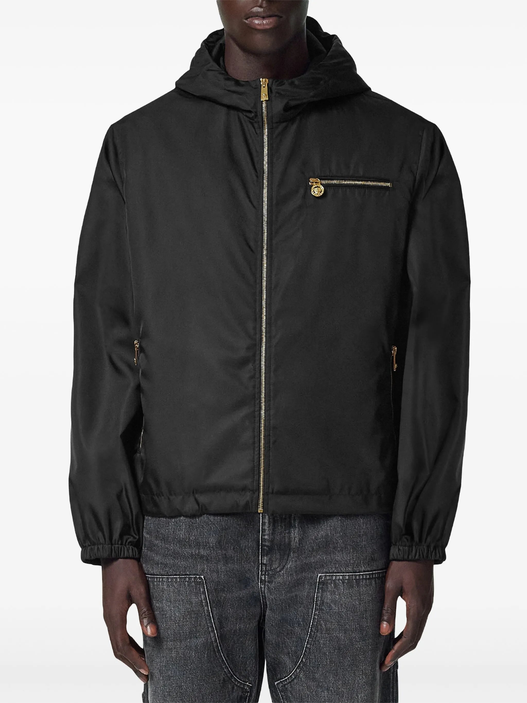 zip-up windbreaker jacket