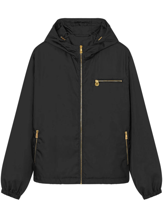 zip-up windbreaker jacket
