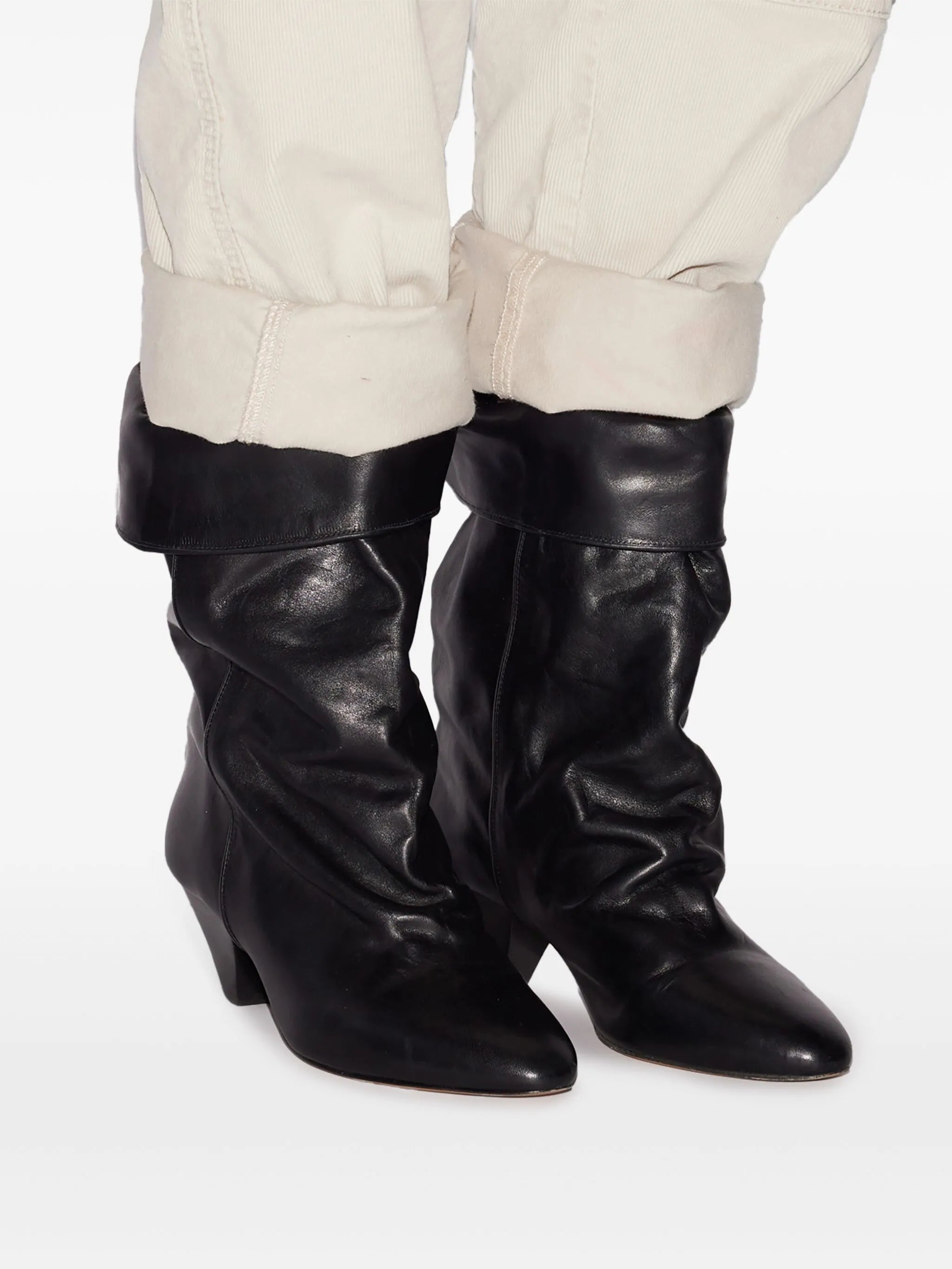 55mm Dalby slouchy leather boots