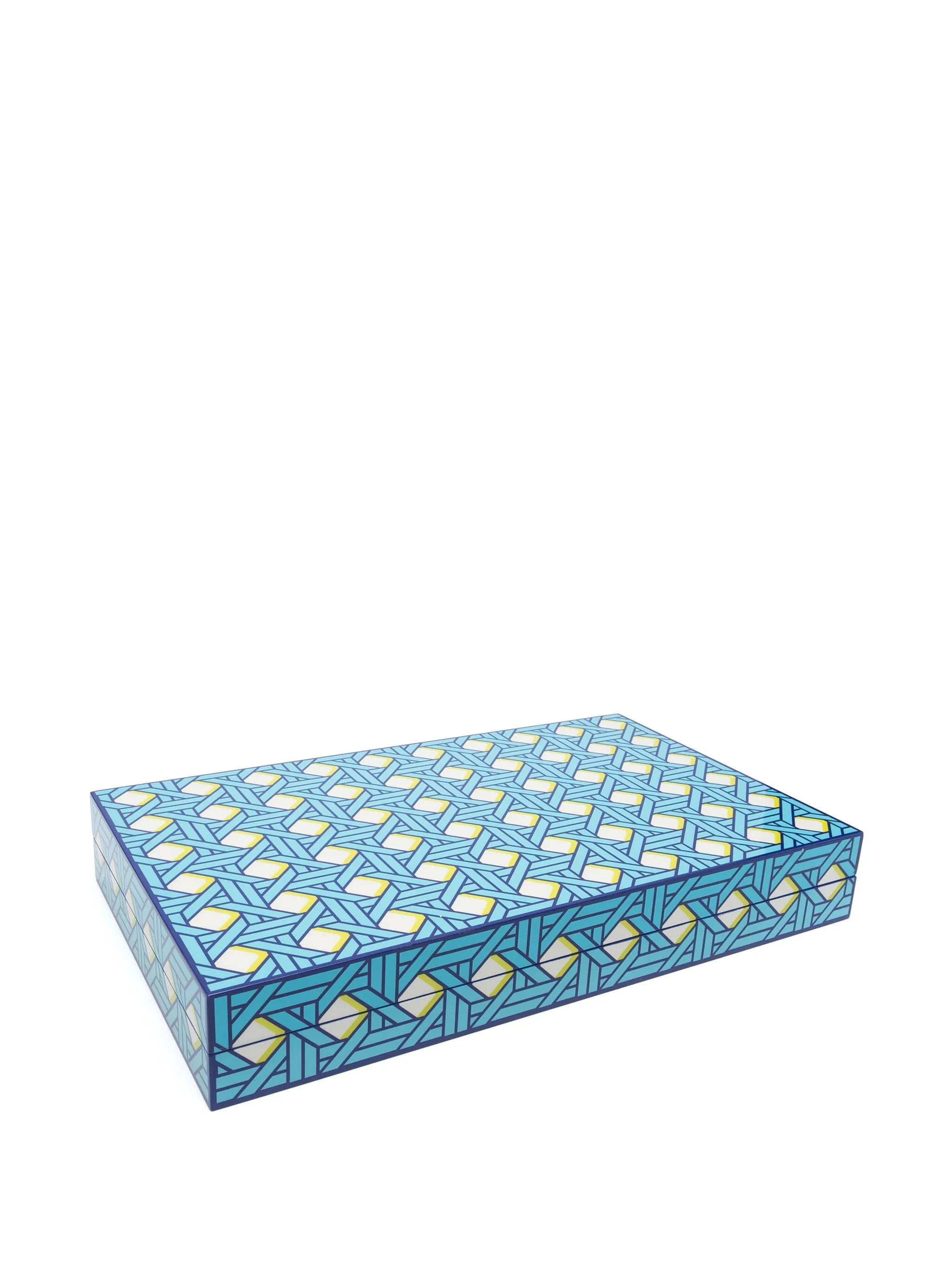 Basketweave backgammon set