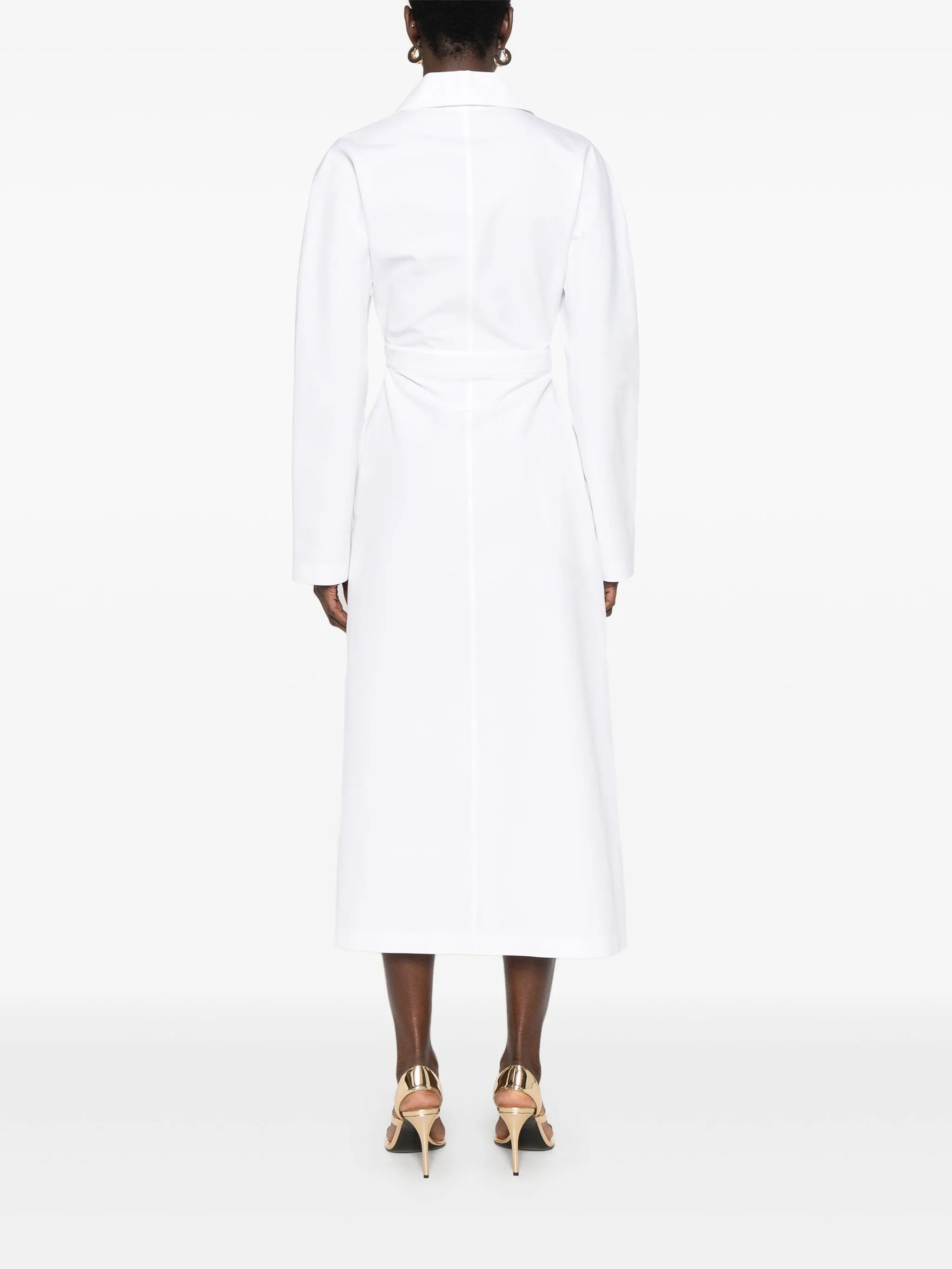 wrap midi dress