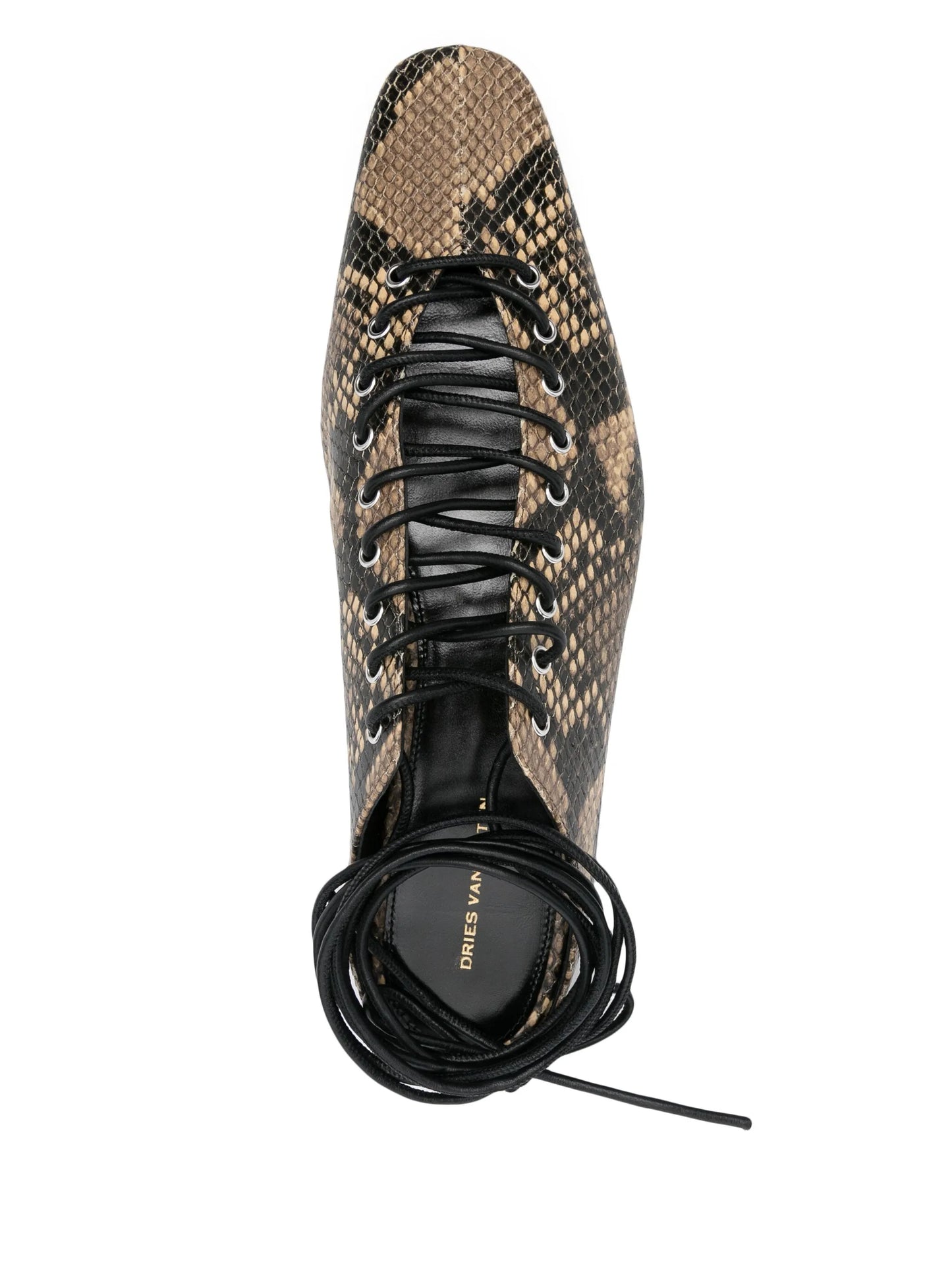 snakeskin-printed pumps