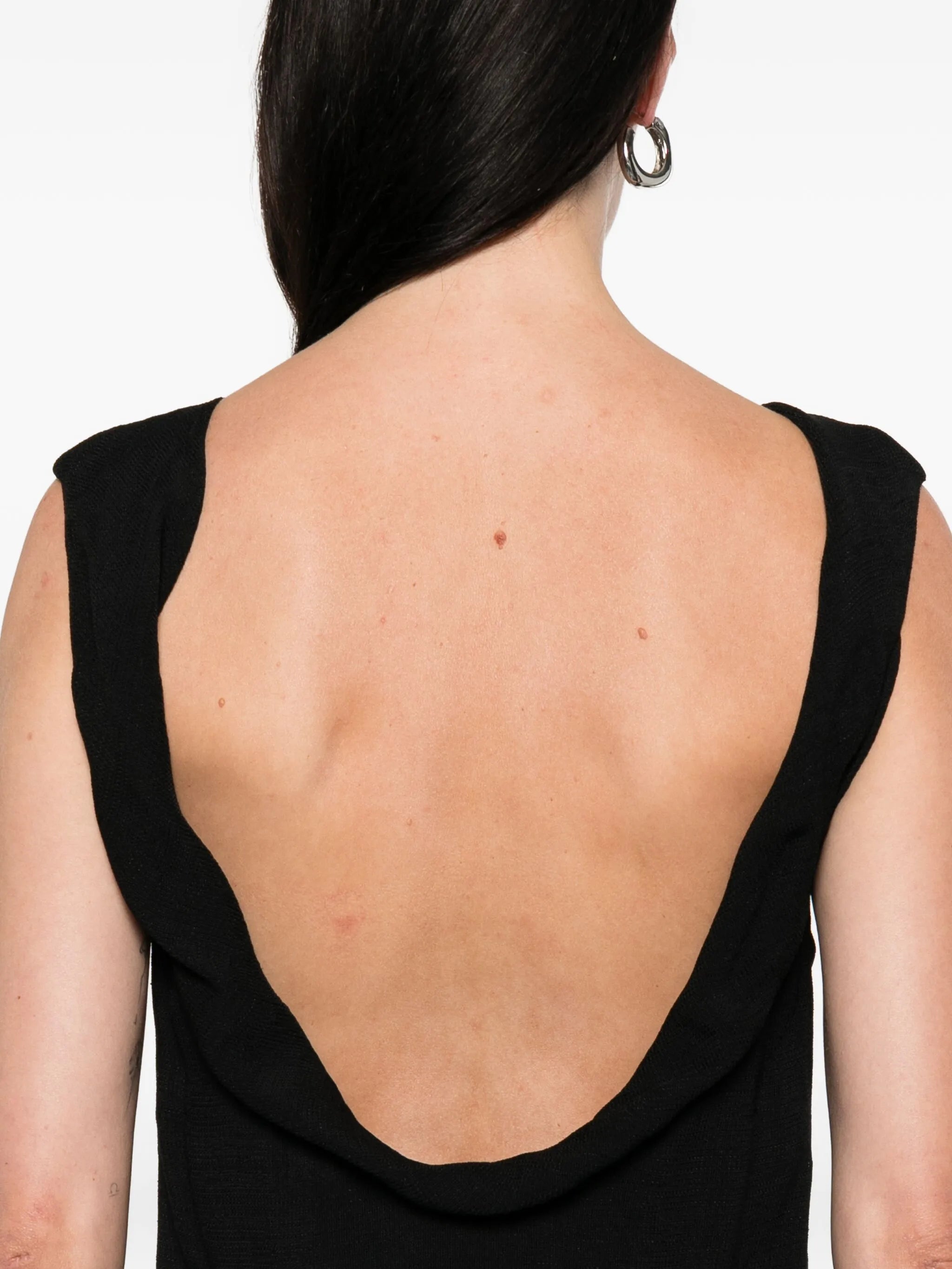 cowl-back maxi dress