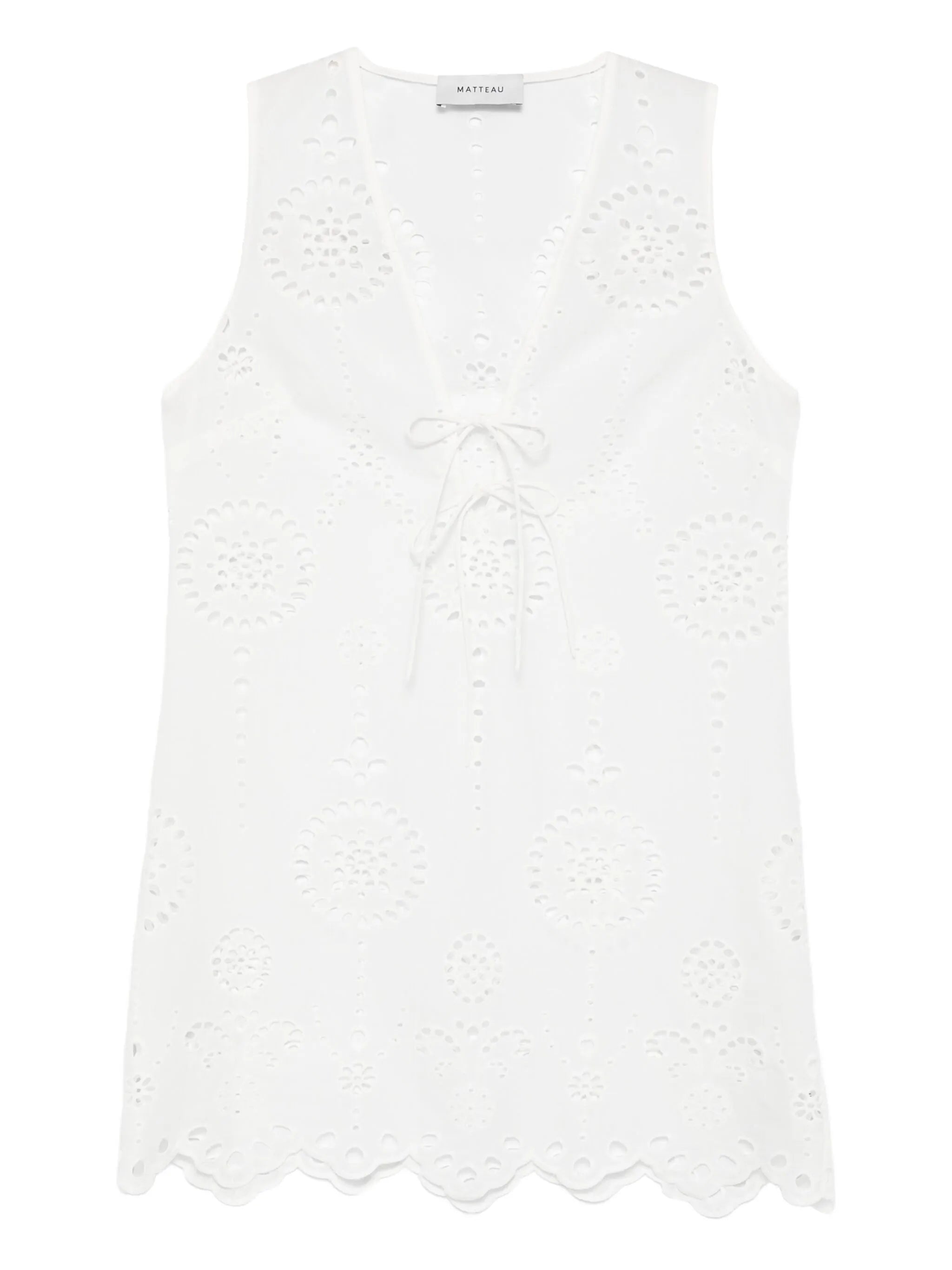 broderie anglaise mini dress
