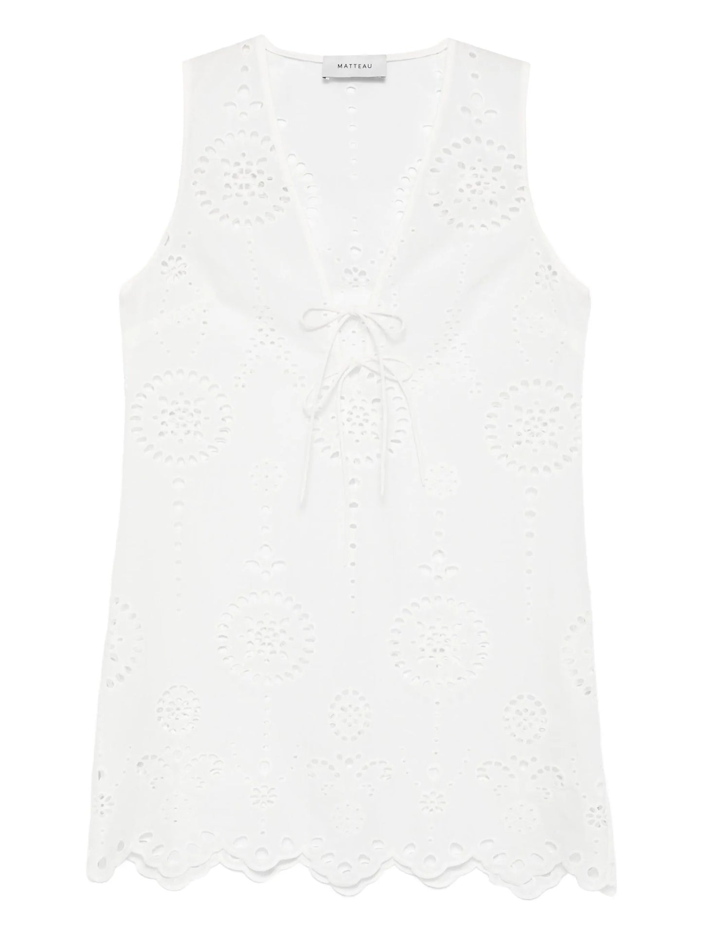broderie anglaise mini dress
