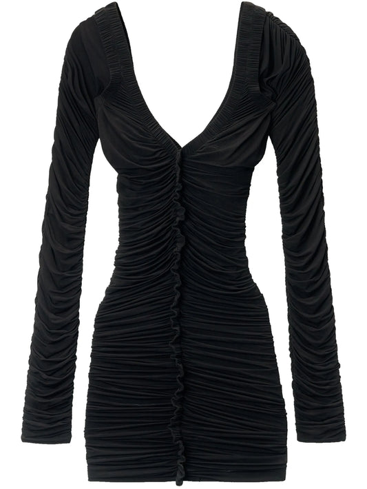 ruched mini dress