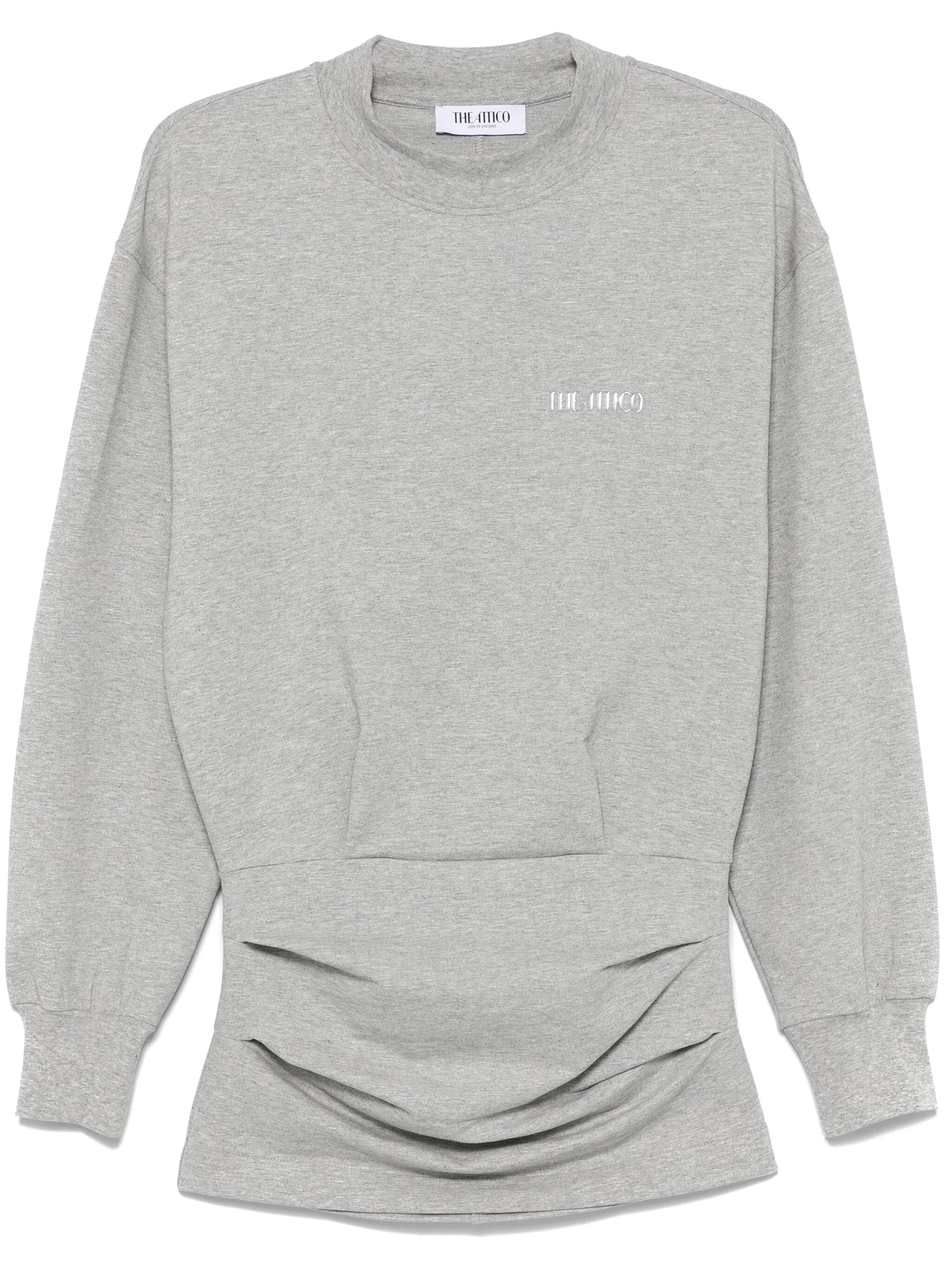 sweatshirt draping mini dress