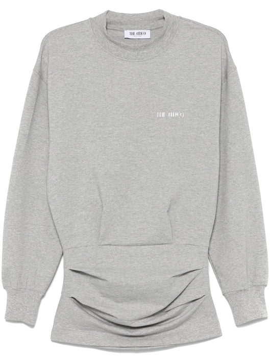 sweatshirt draping mini dress