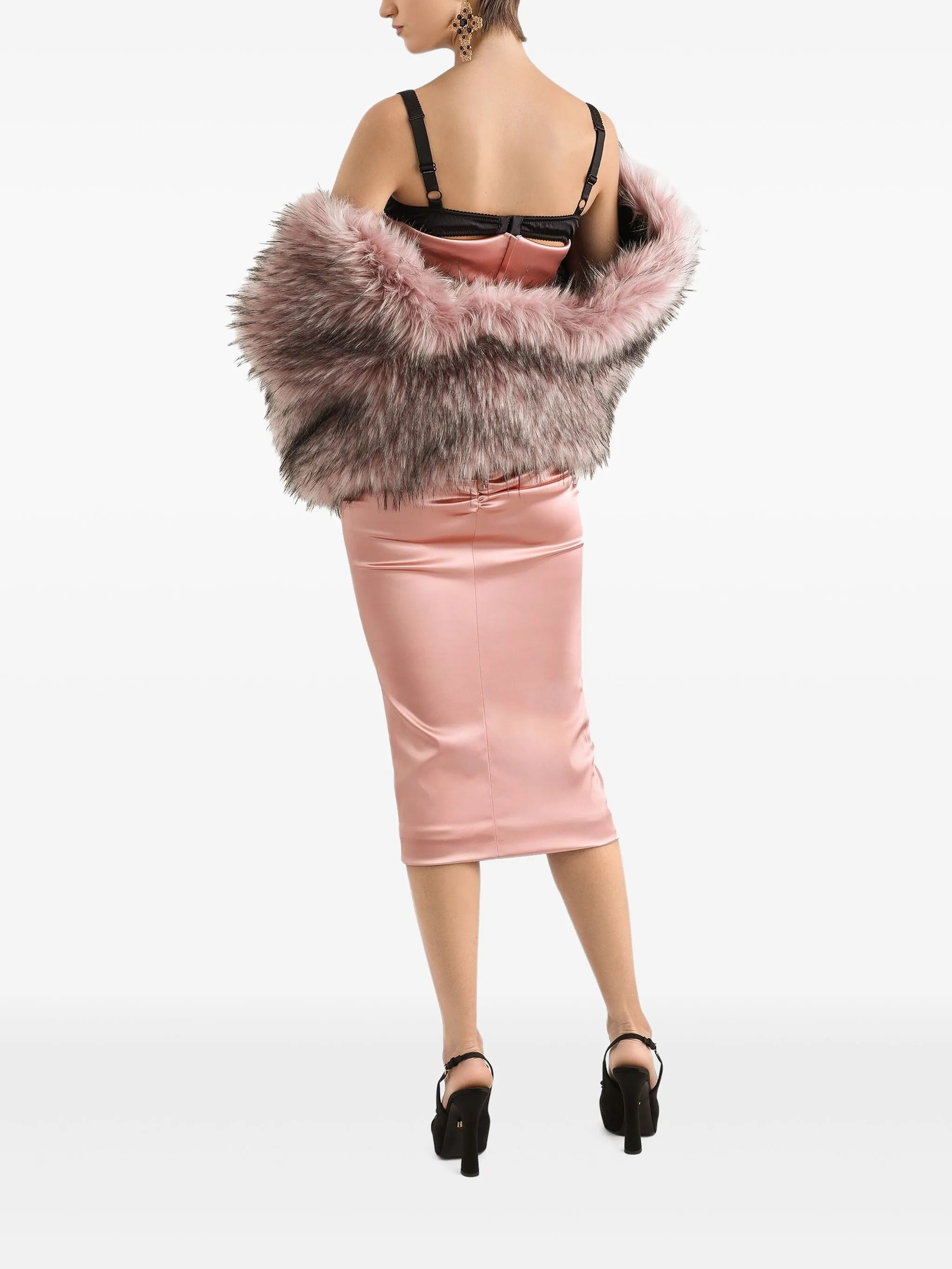 gathered midi dress