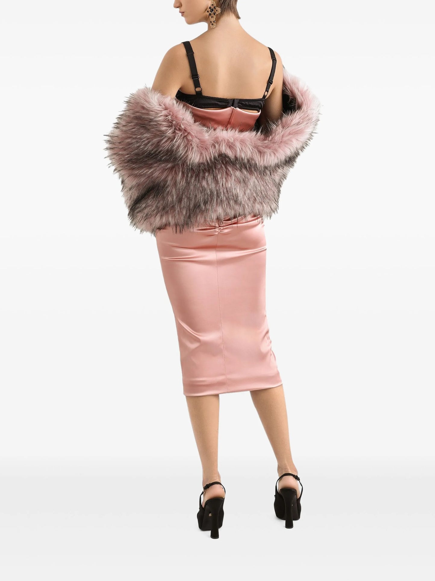 gathered midi dress