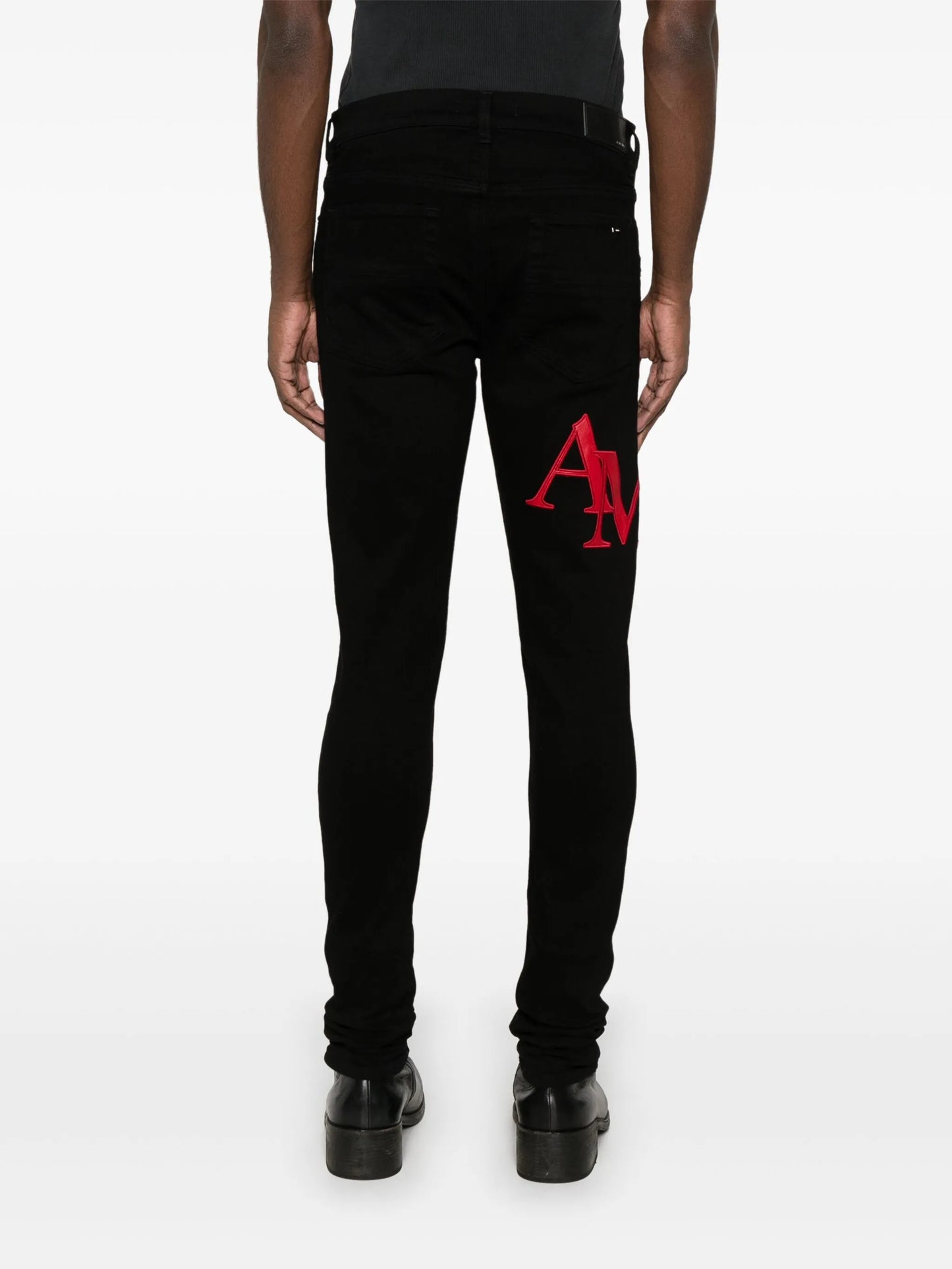 staggered-logo jeans