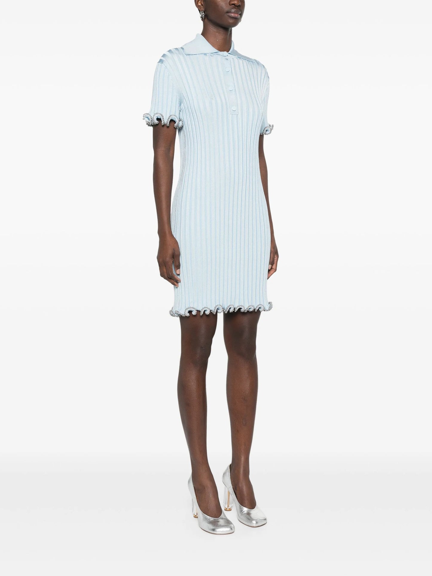 ribbed-knit mini dress