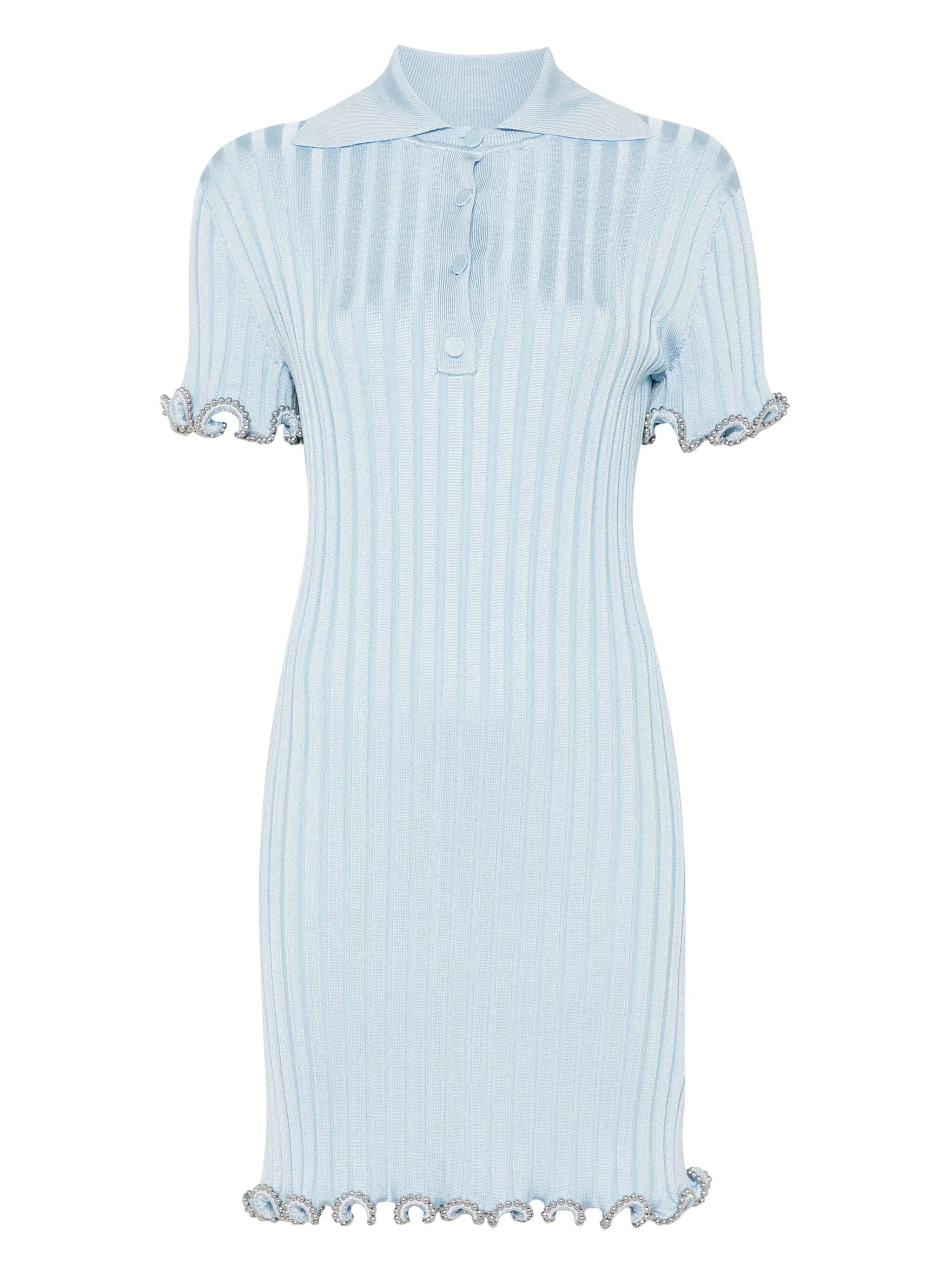 ribbed-knit mini dress